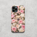 Pomeranian Floral iPhone Case | Cream Dog, Peony Flowers, Protective Cover