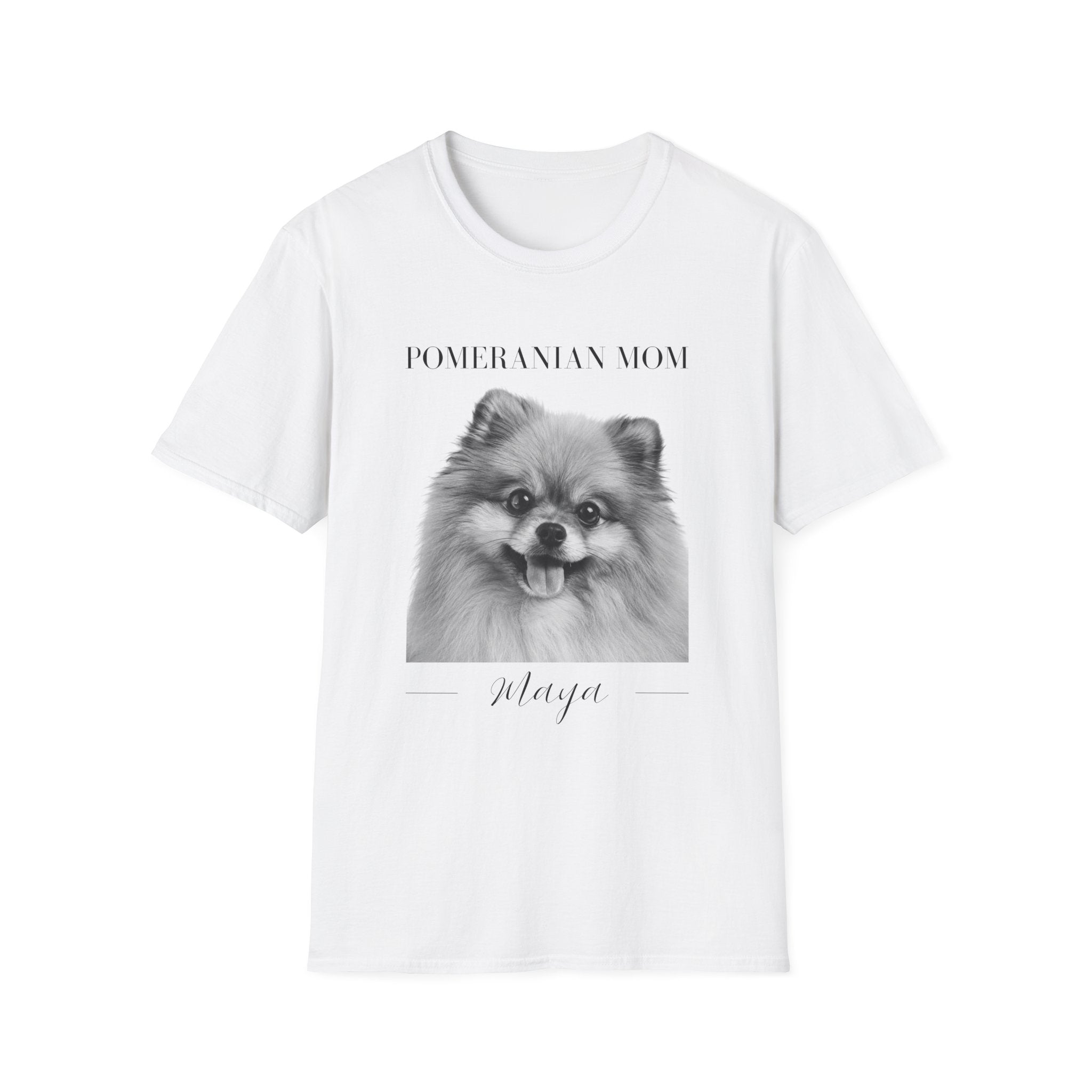 Custom Pomeranian T-Shirt | Personalized Dog Portrait & Name | Pomeranian Mom or Dad | Gift for Pomeranian Lovers