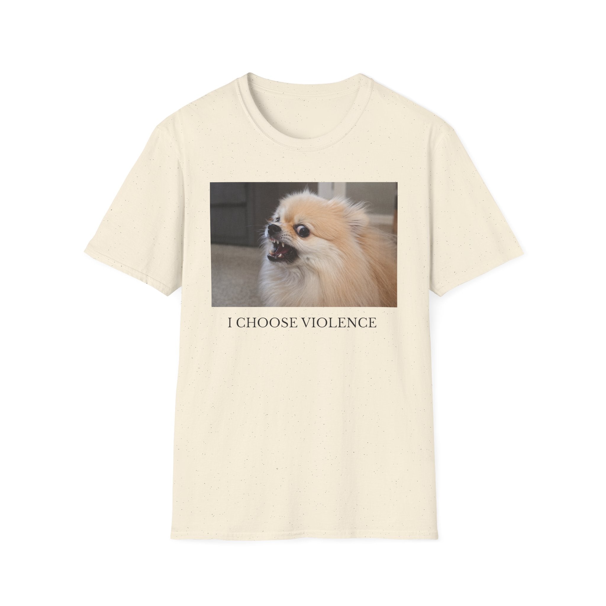 I Choose Violence Pomeranian Shirt, Funny Angry Dog T-Shirt, Cute Pomeranian Gift, Dog Mom Tee, Sassy Pet Lover Shirt