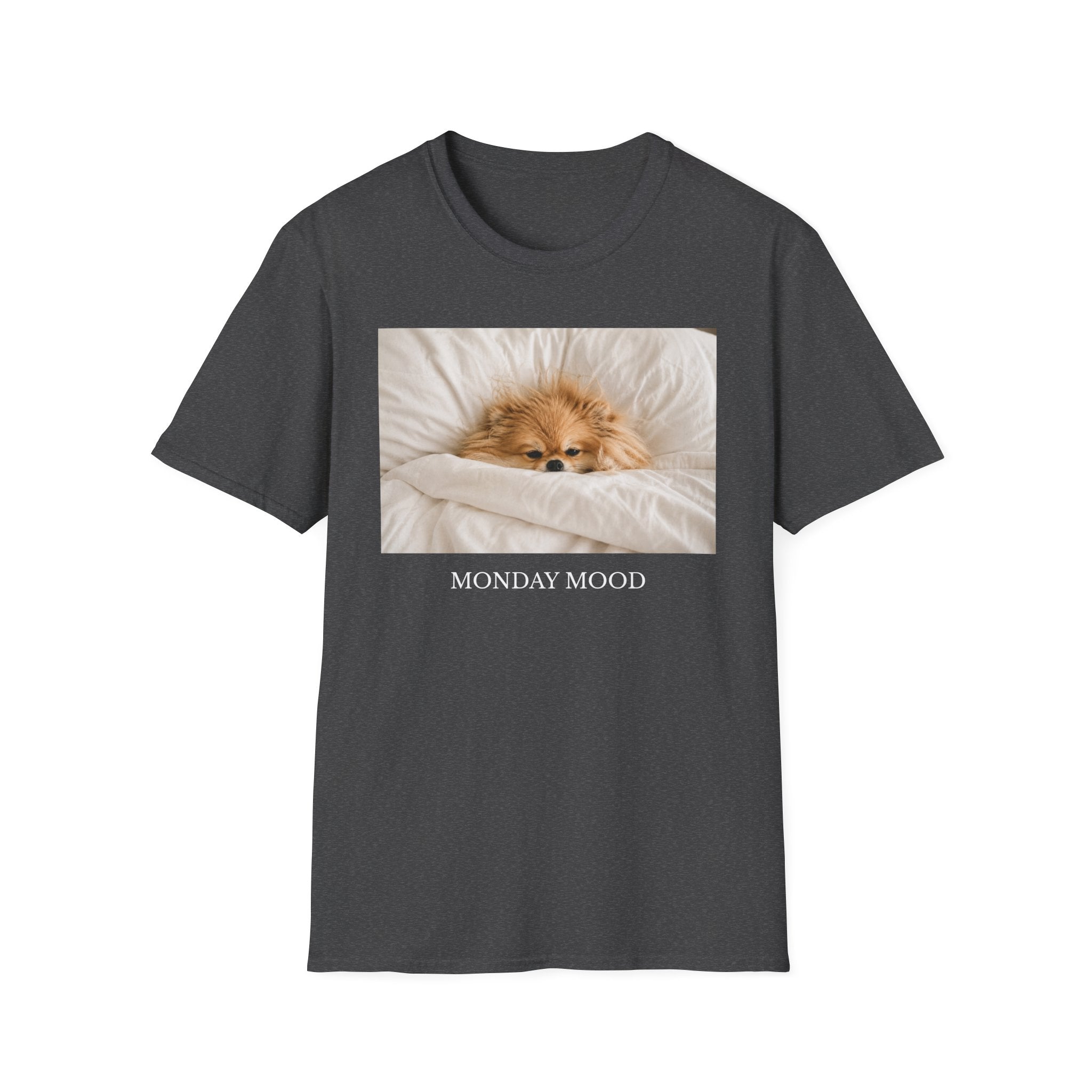 Monday Mood Pomeranian Shirt | Funny Dog Lover Unisex T-Shirt | Cozy Pom Tee