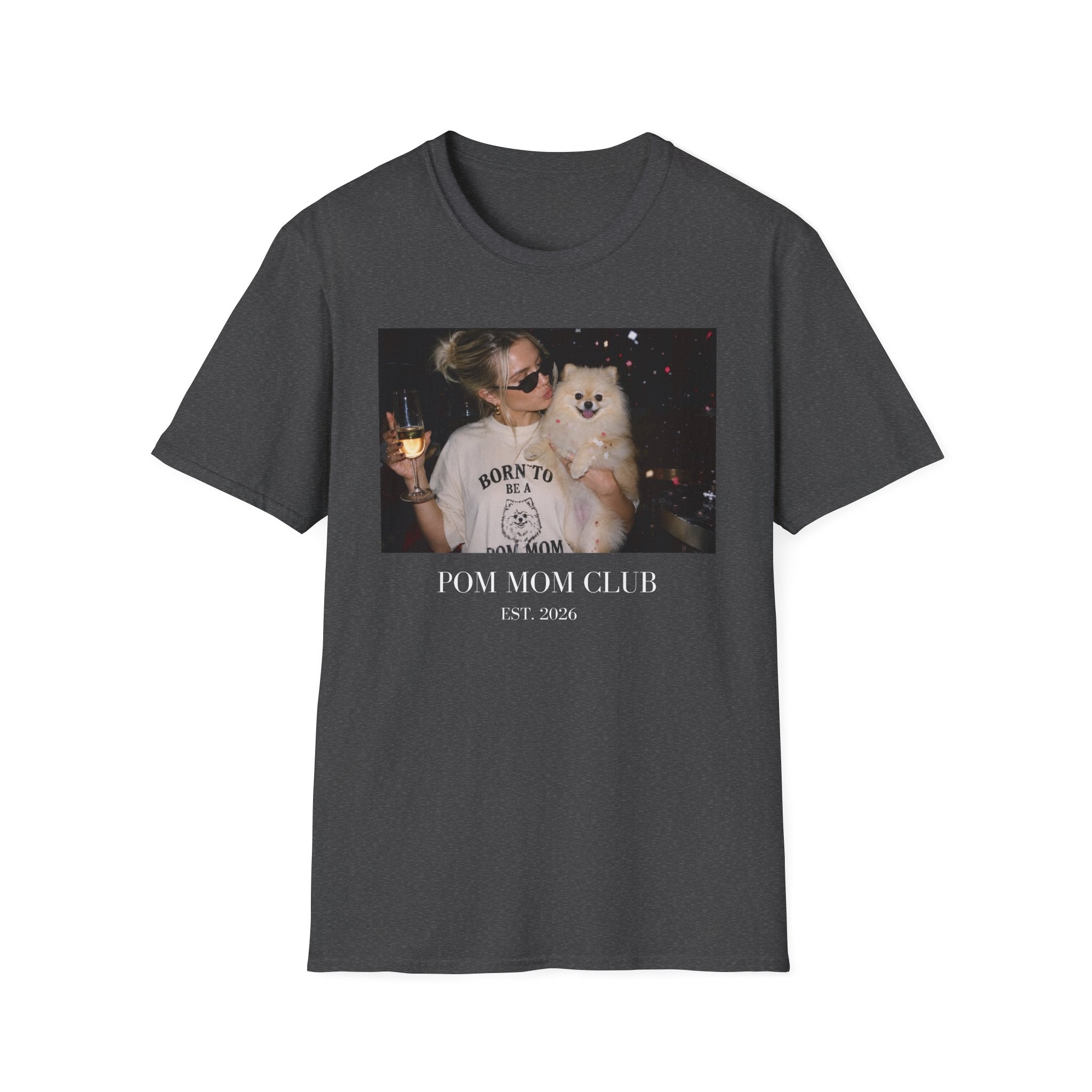 Pom Mom Club Shirt, Dog Mom Gift, Y2K Pomeranian Graphic Tee