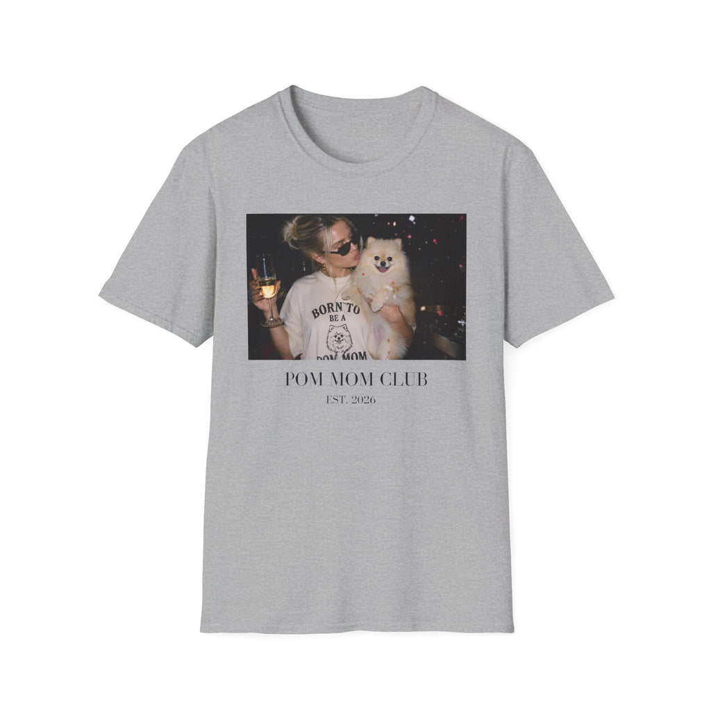 Pom Mom Club Shirt, Dog Mom Gift, Y2K Pomeranian Graphic Tee