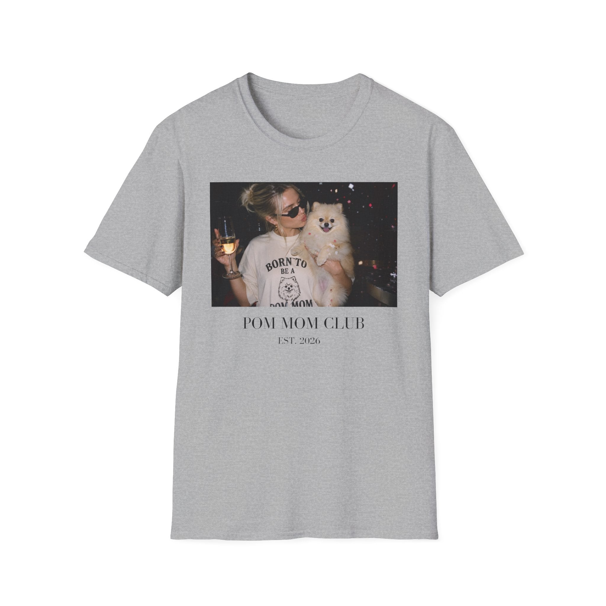 Pom Mom Club Shirt, Dog Mom Gift, Y2K Pomeranian Graphic Tee