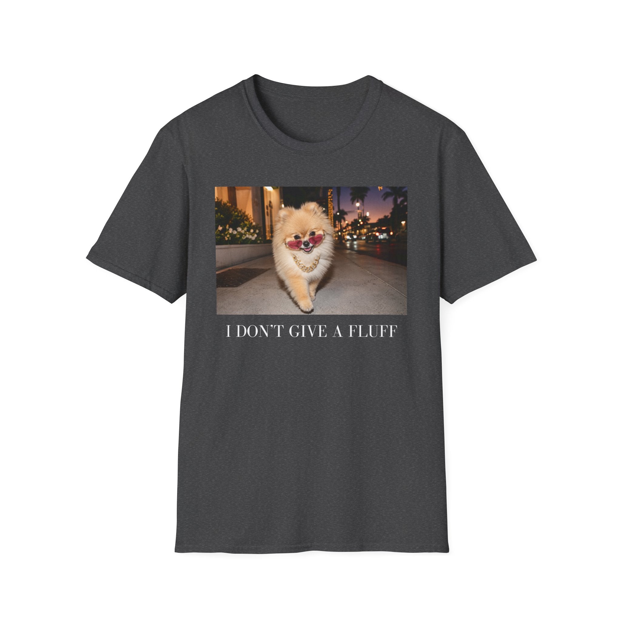 I Don’t Give a Fluff Pomeranian T-Shirt | Funny Dog Mom, Sarcastic Pet Lover Tee