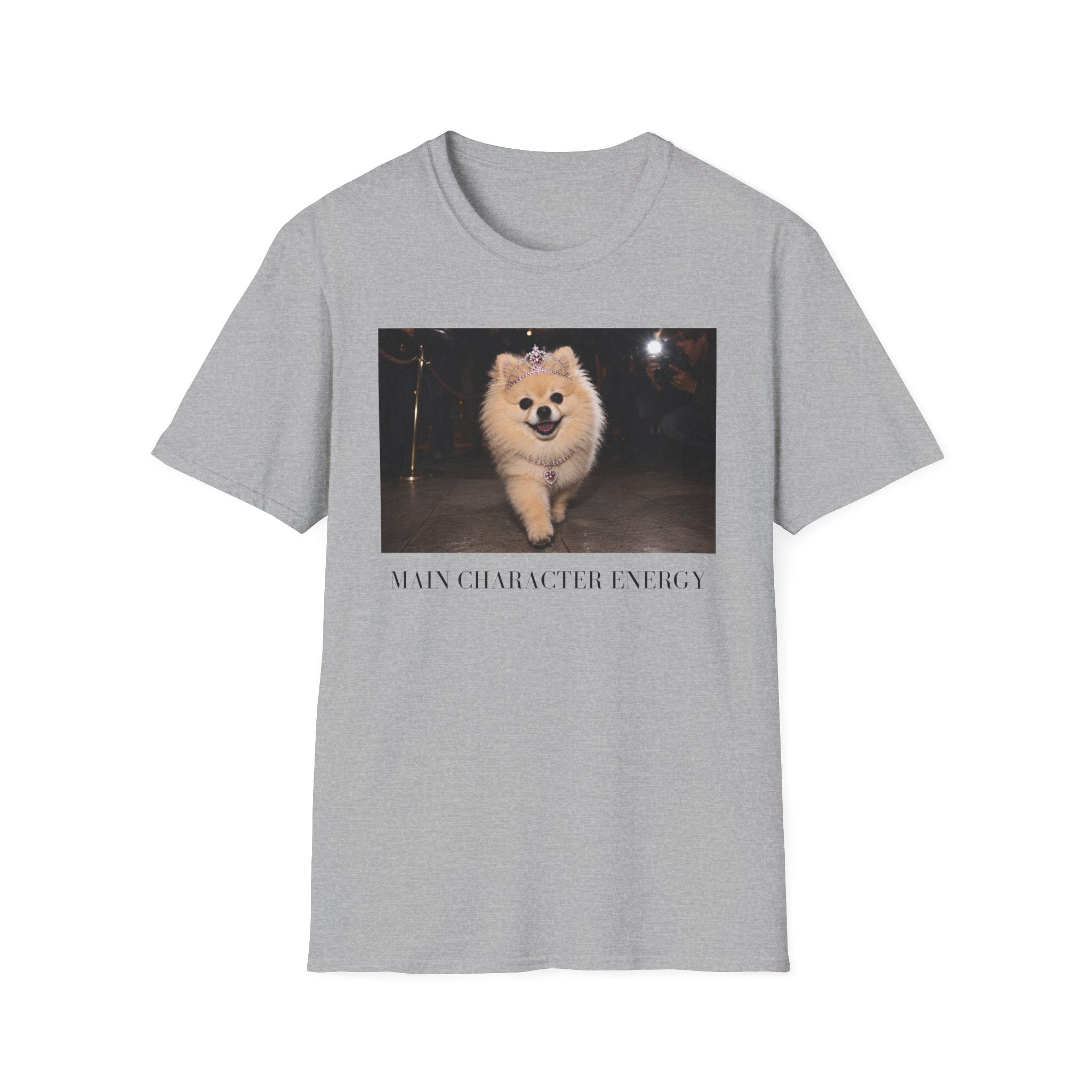 Main Character Energy Pomeranian T-Shirt | Dog Mom, Coquette, Y2K Fashion Tee