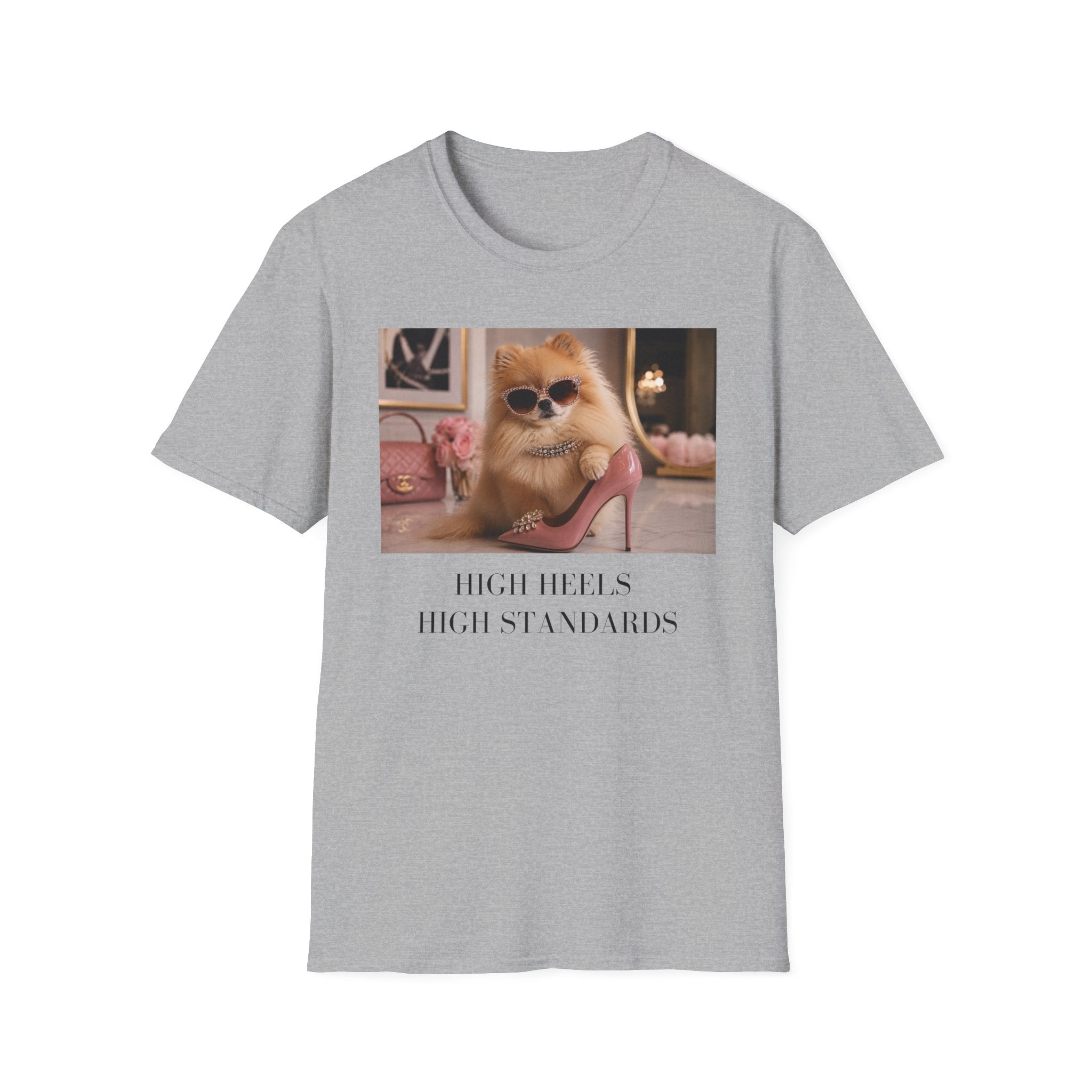 Pomeranian Shirt | High Heels High Standards Dog Mom Tee
