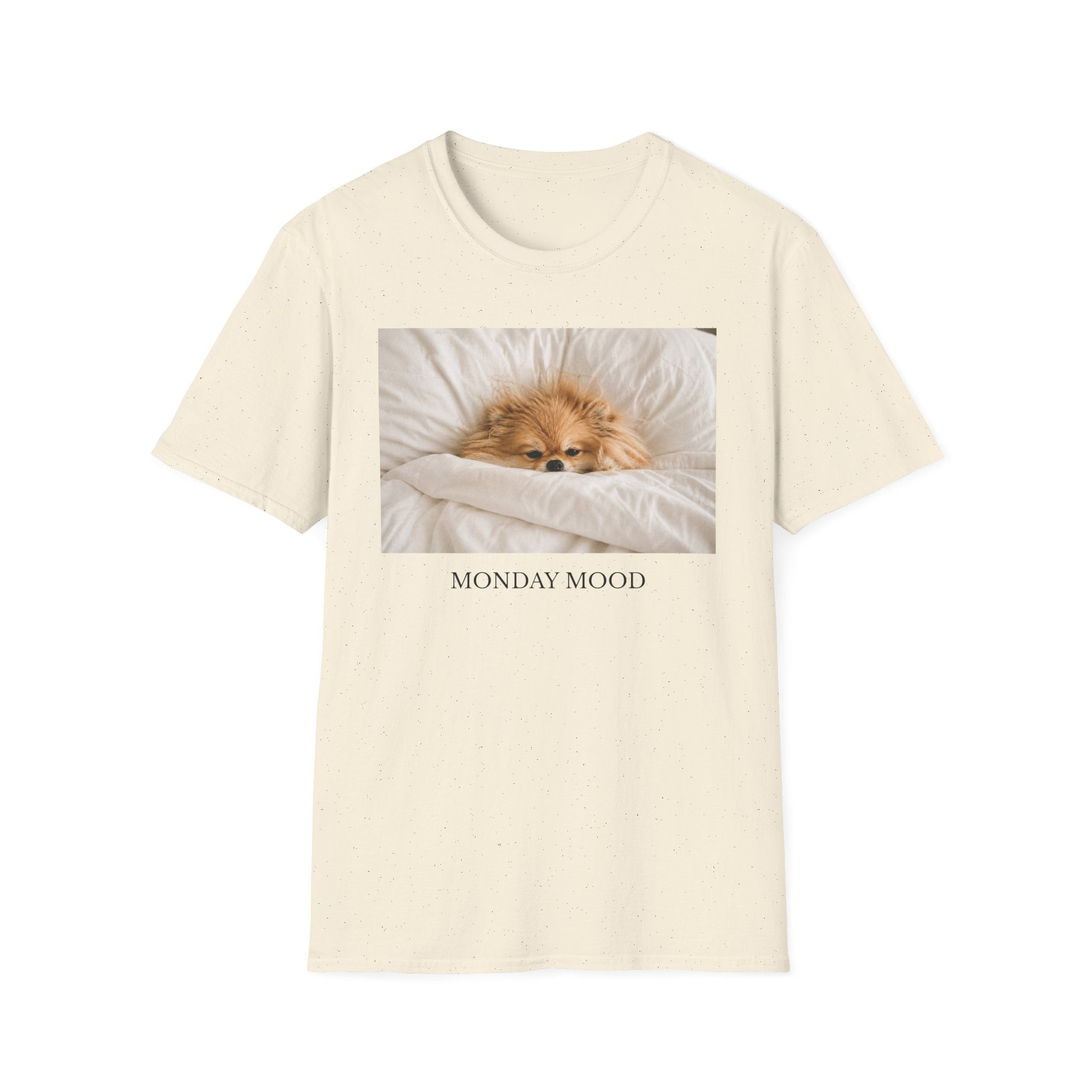 Monday Mood Pomeranian Shirt | Funny Dog Lover Unisex T-Shirt | Cozy Pom Tee