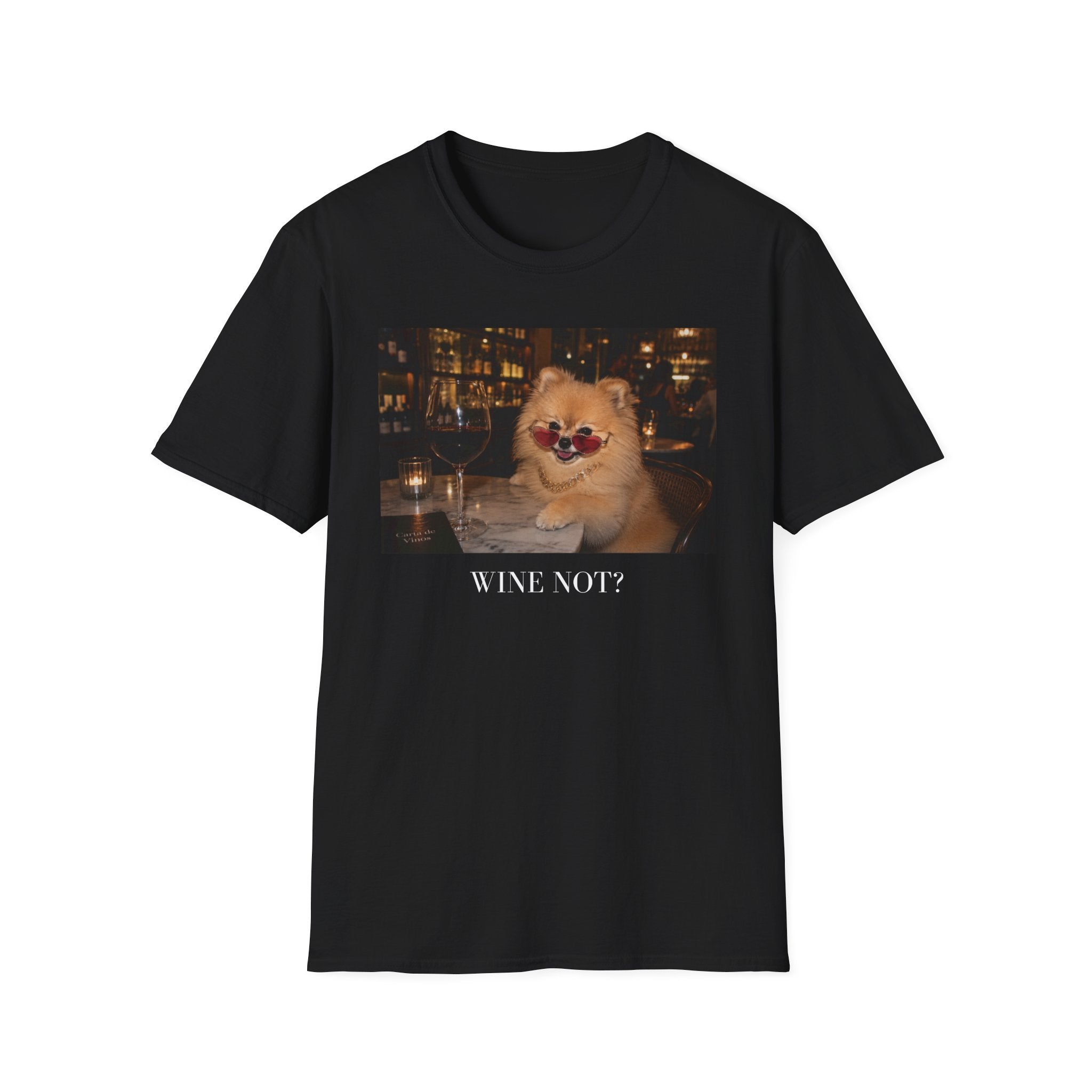 Wine Not? Pomeranian T-Shirt | Funny Dog Lover Tee