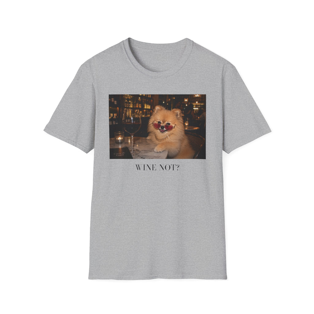 Wine Not? Pomeranian T-Shirt | Funny Dog Lover Tee