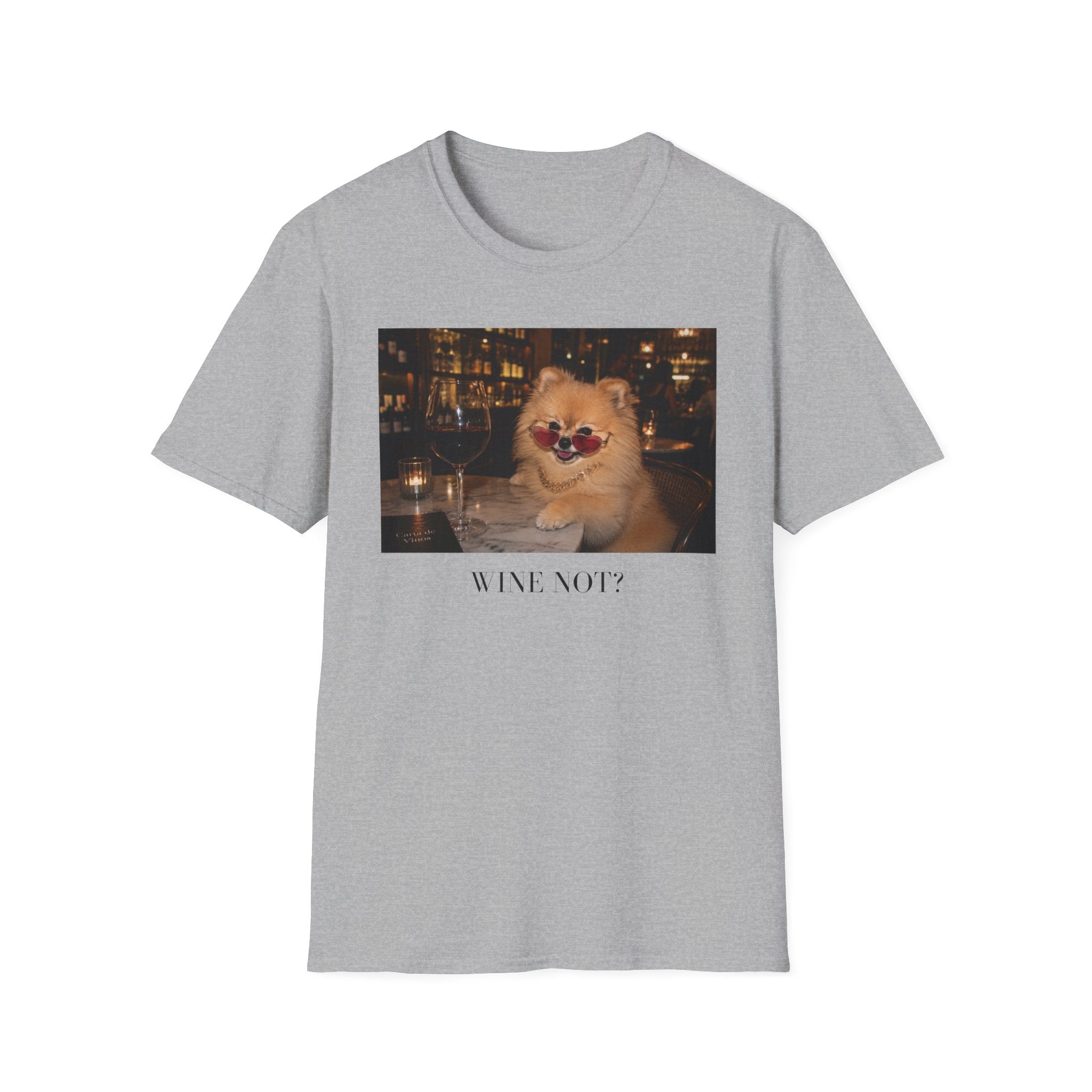 Wine Not? Pomeranian T-Shirt | Funny Dog Lover Tee