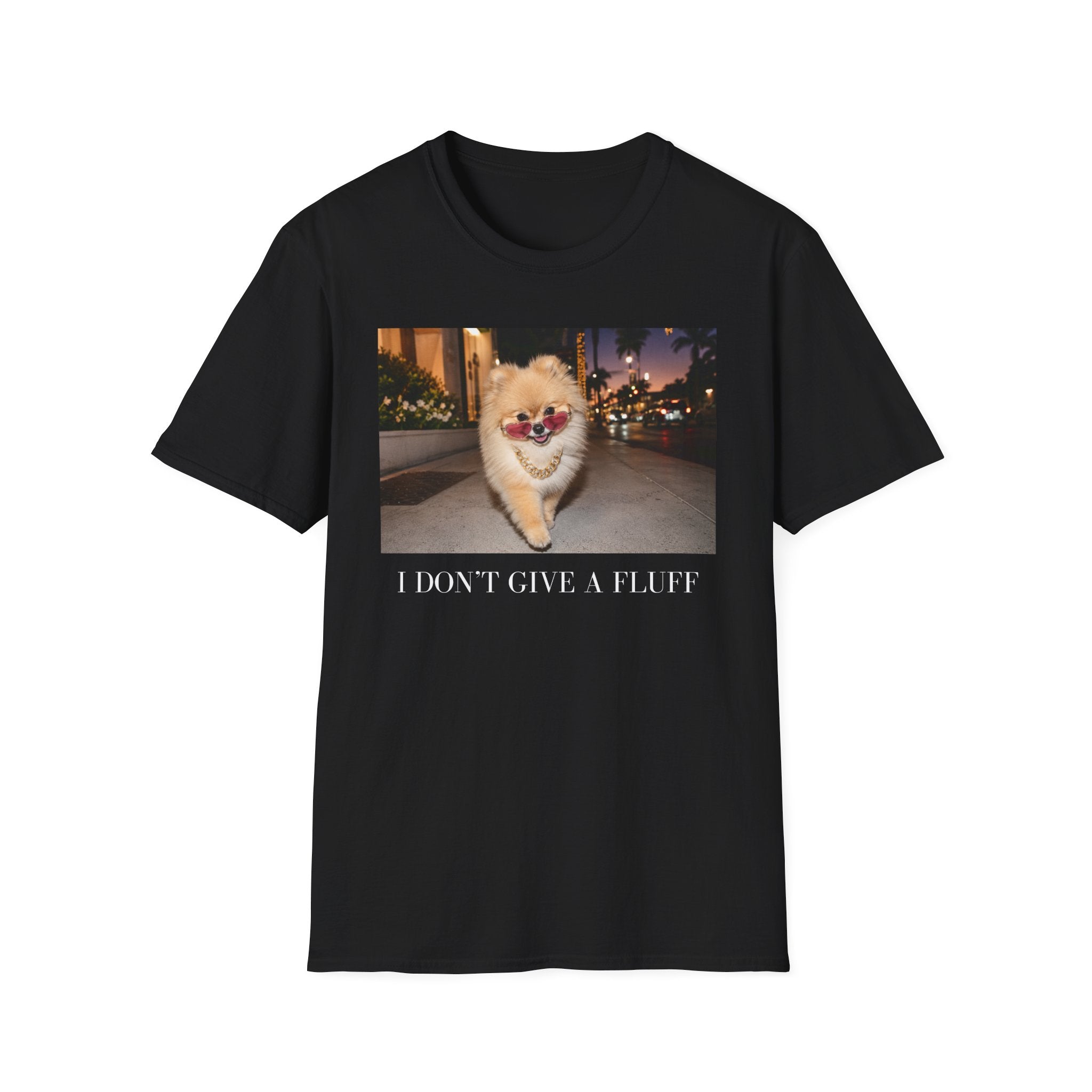 I Don’t Give a Fluff Pomeranian T-Shirt | Funny Dog Mom, Sarcastic Pet Lover Tee