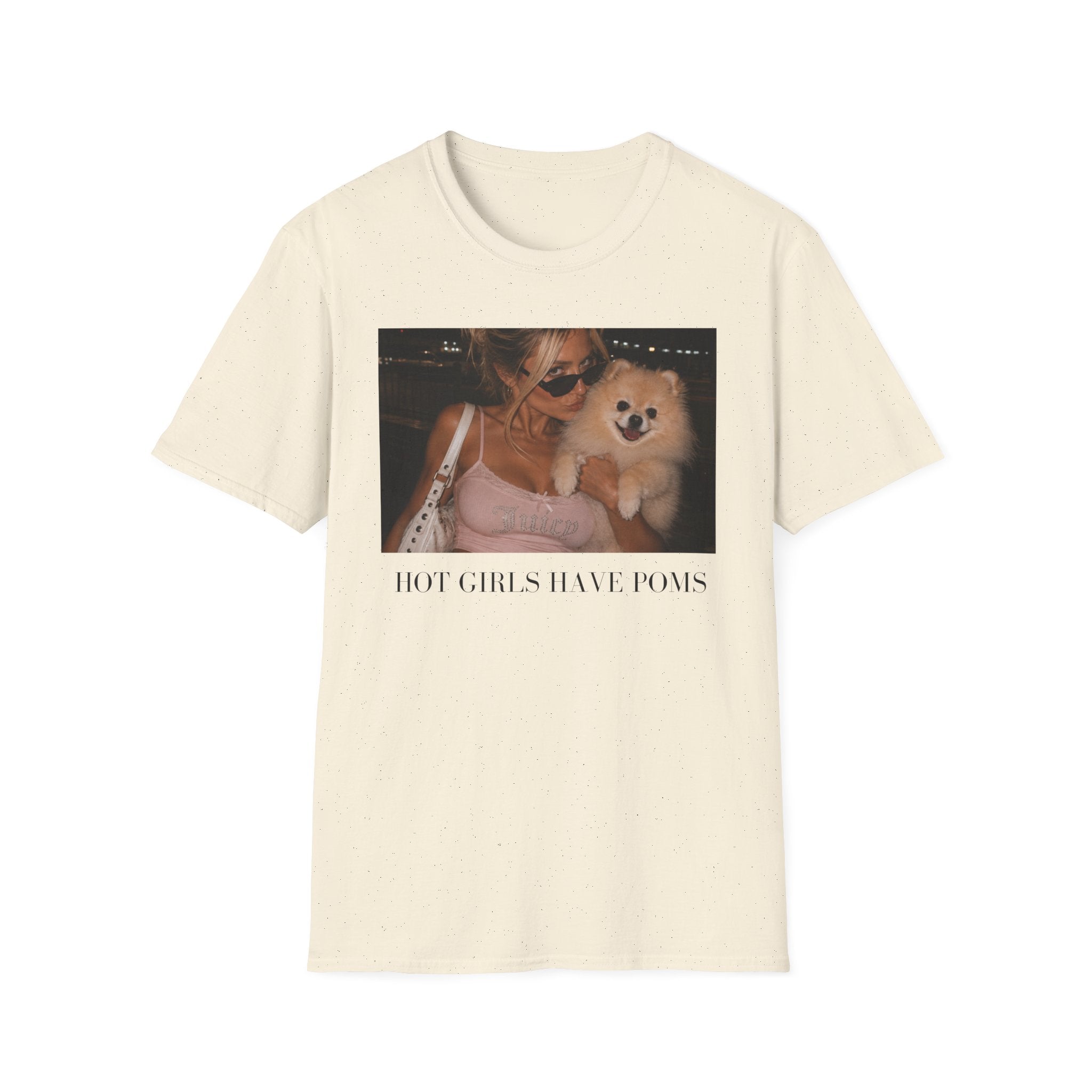 Hot Girls Have Poms T-Shirt | Y2K Pomeranian Dog Mom Tee