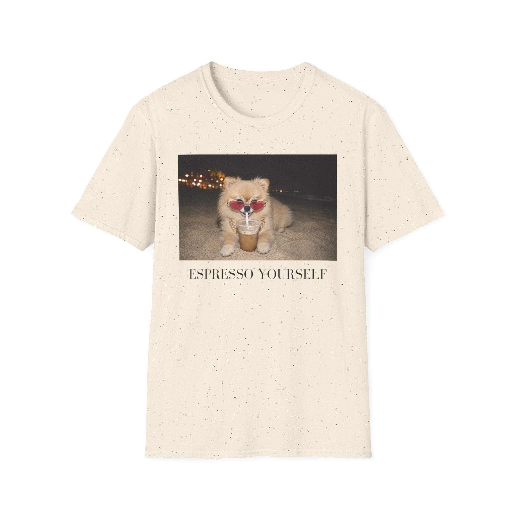 Espresso Yourself Pomeranian T-Shirt | Funny Coffee Dog Tee, Unisex Pomeranian Lover Shirt