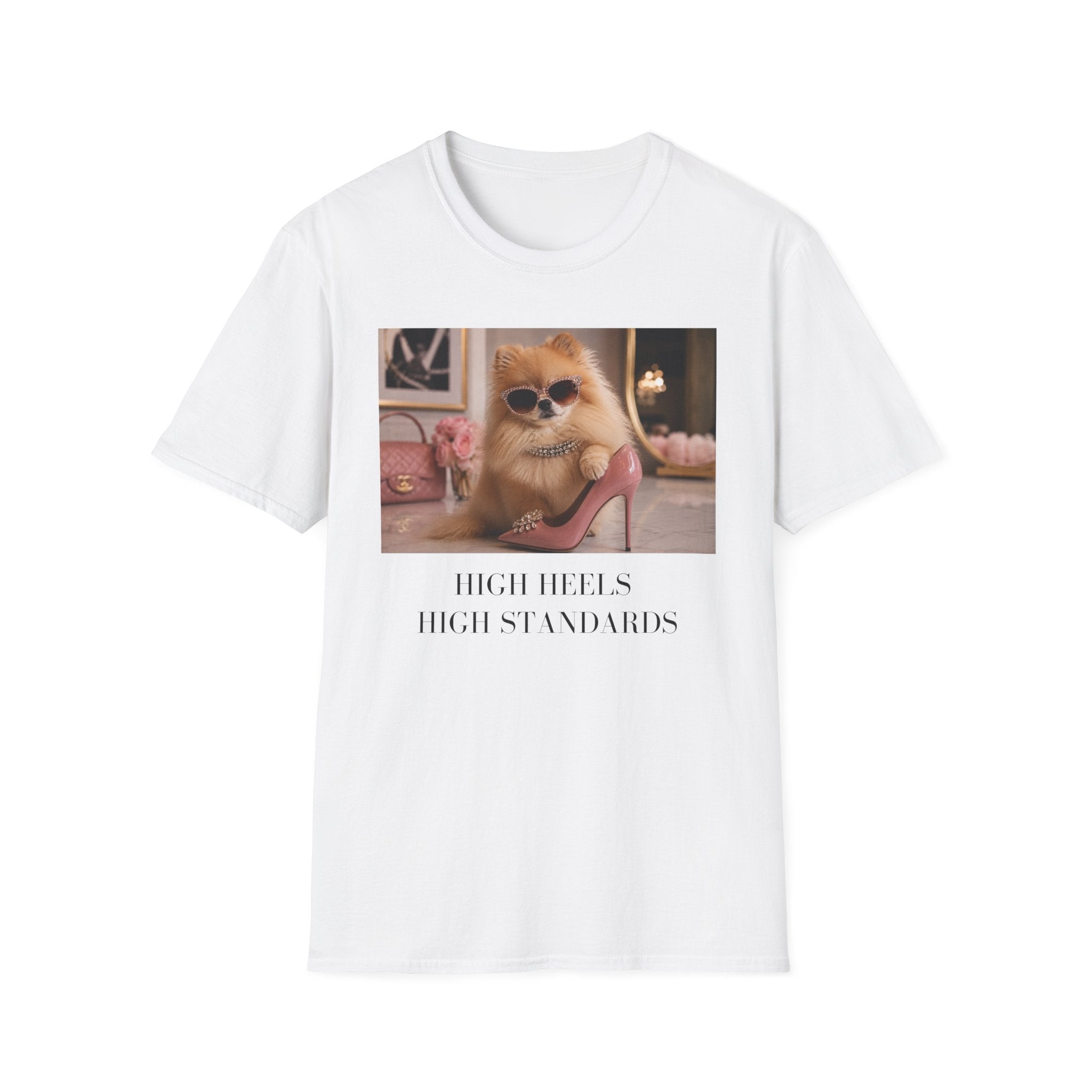 Pomeranian Shirt | High Heels High Standards Dog Mom Tee