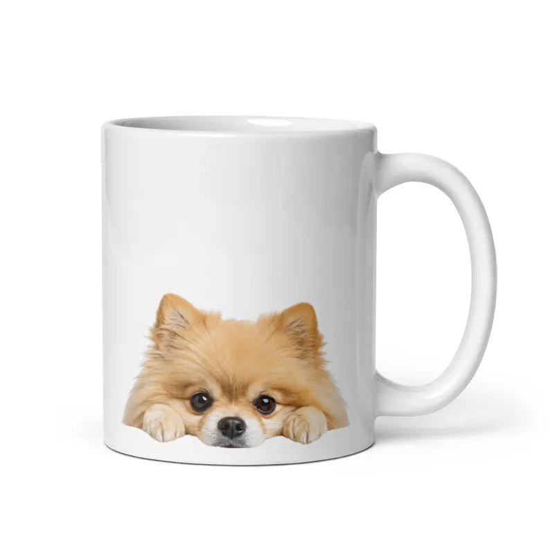 Pomeranian Pom Dad Mug: Ceramic Coffee Cup for Dog Lovers