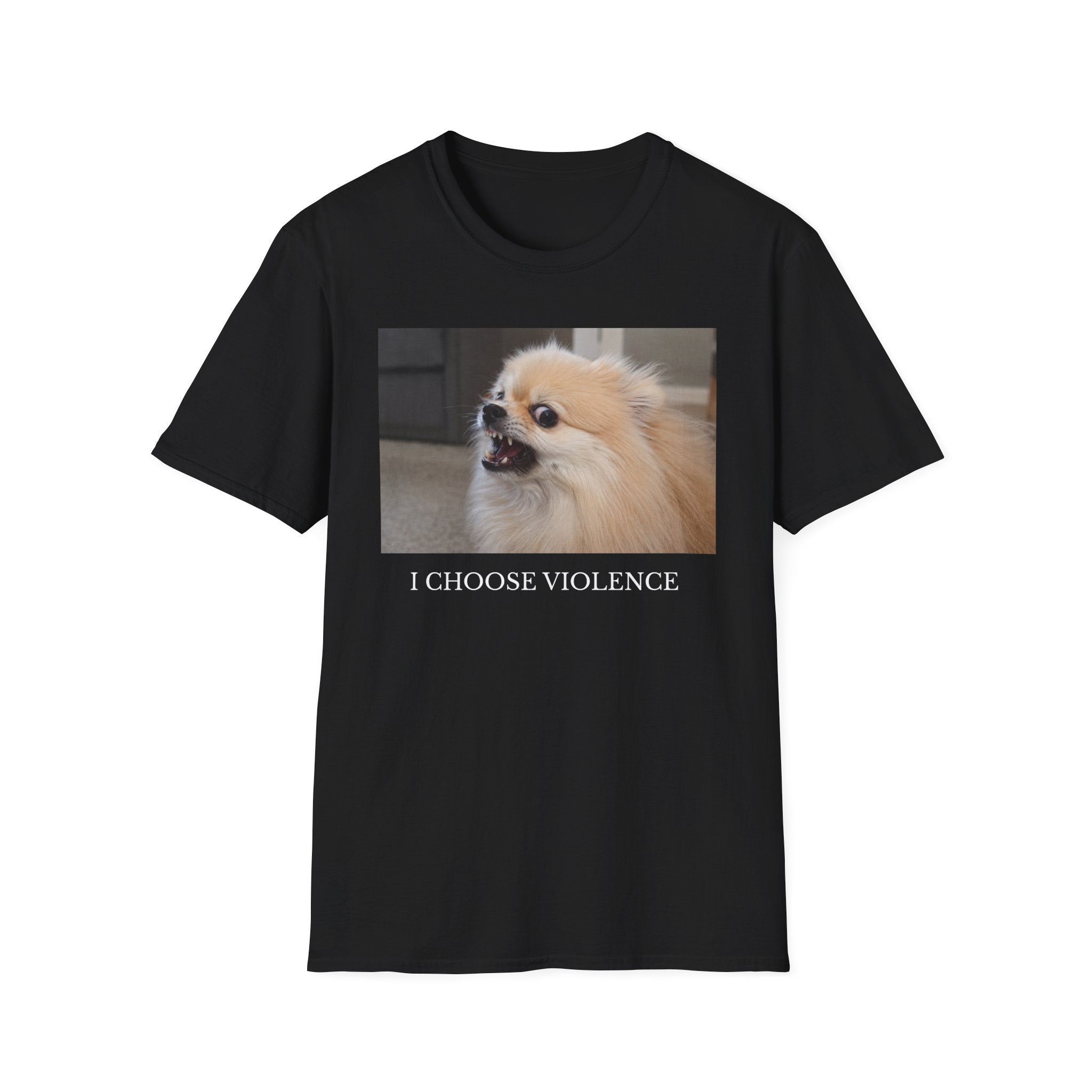 I Choose Violence Pomeranian Shirt, Funny Angry Dog T-Shirt, Cute Pomeranian Gift, Dog Mom Tee, Sassy Pet Lover Shirt