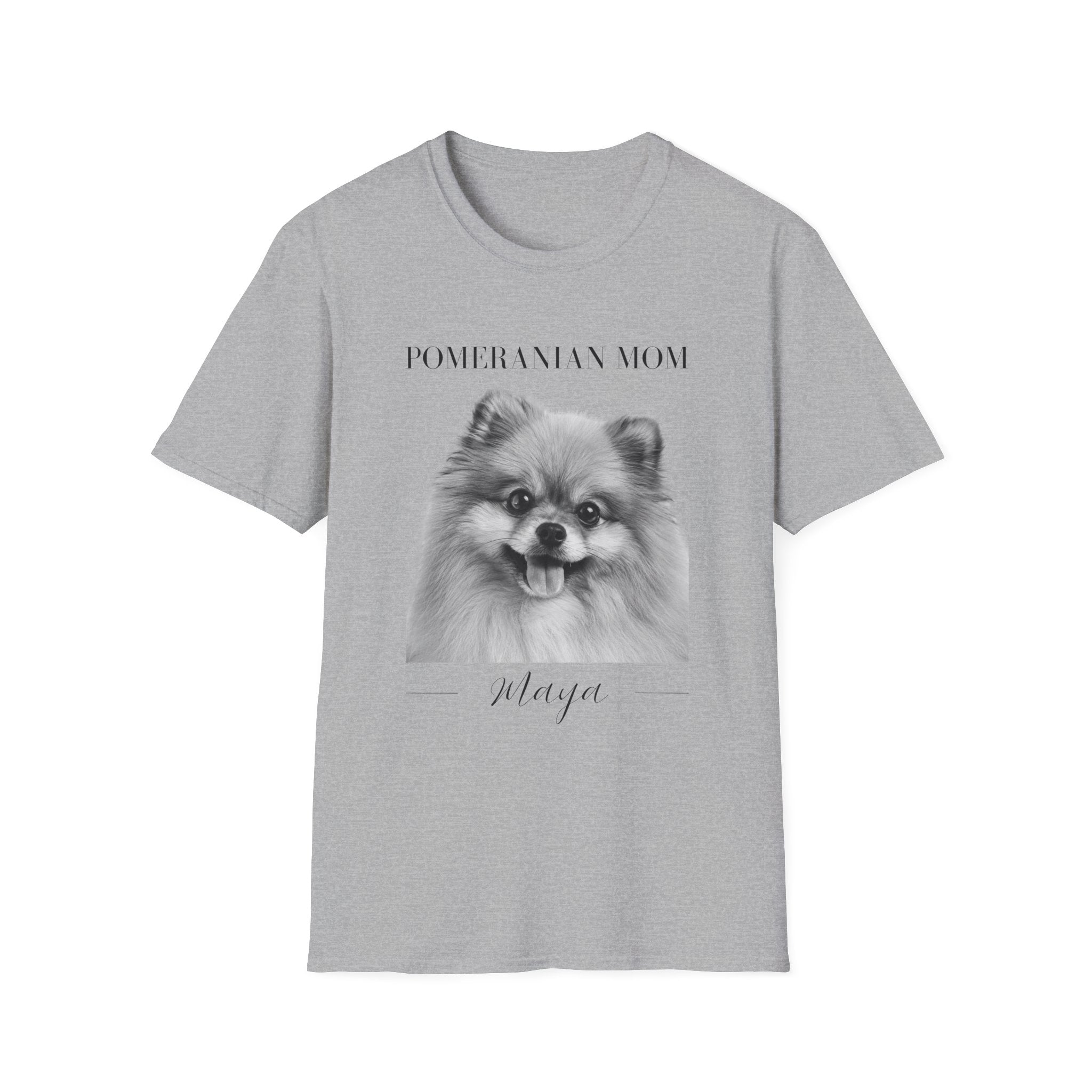 Custom Pomeranian T-Shirt | Personalized Dog Portrait & Name | Pomeranian Mom or Dad | Gift for Pomeranian Lovers