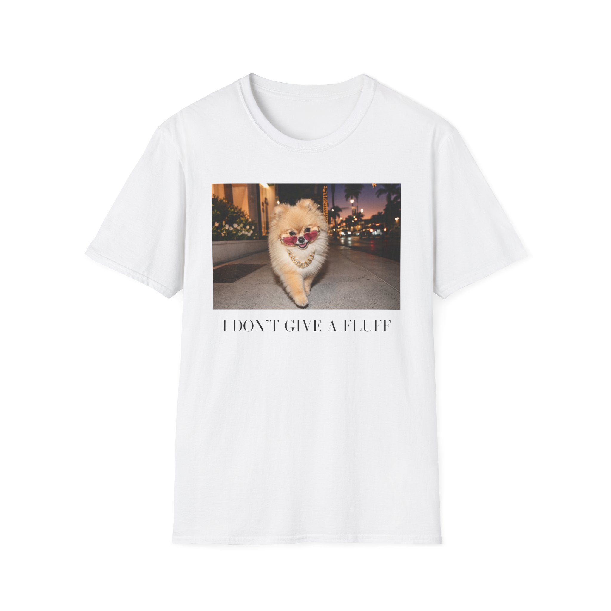 I Don’t Give a Fluff Pomeranian T-Shirt | Funny Dog Mom, Sarcastic Pet Lover Tee