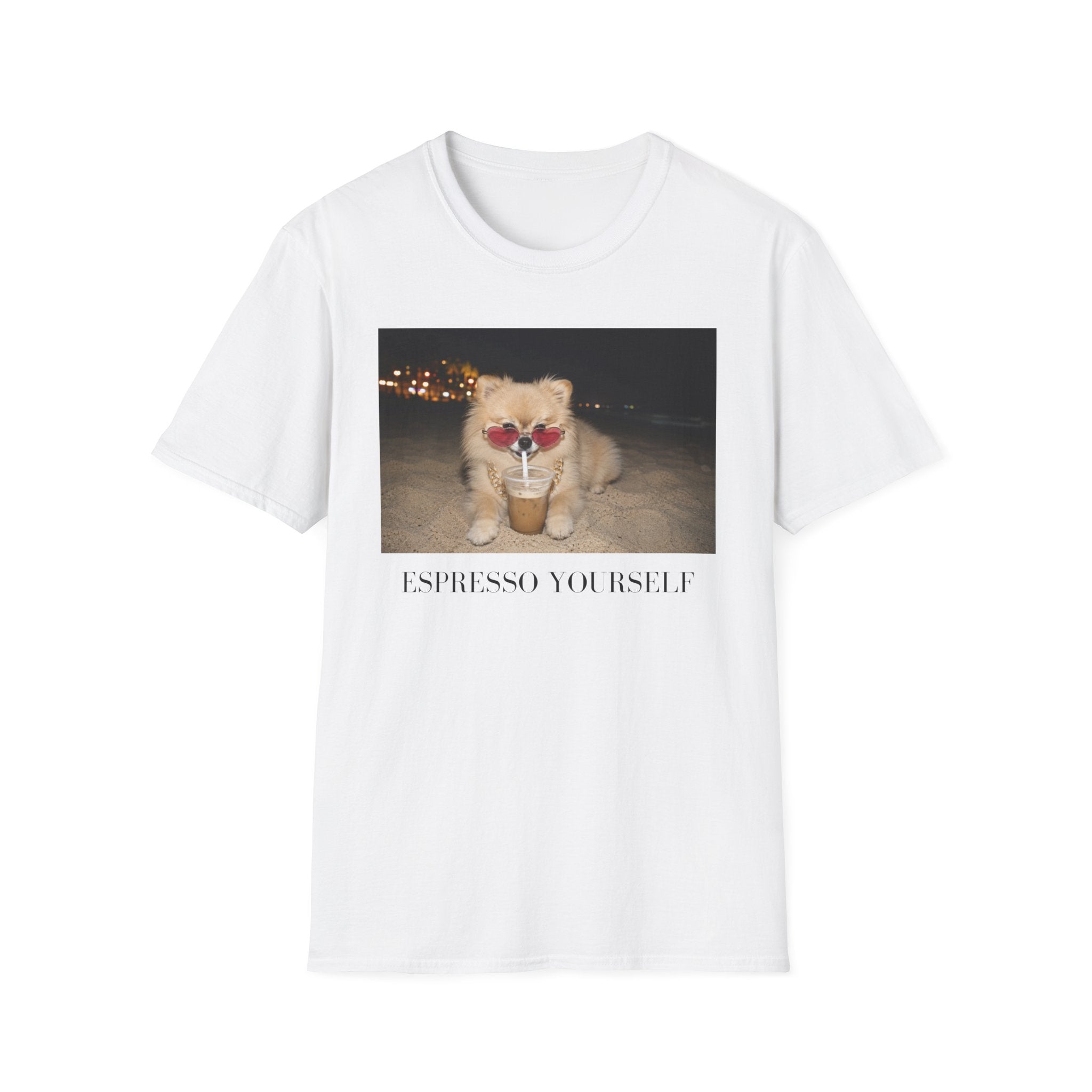 Espresso Yourself Pomeranian T-Shirt | Funny Coffee Dog Tee, Unisex Pomeranian Lover Shirt