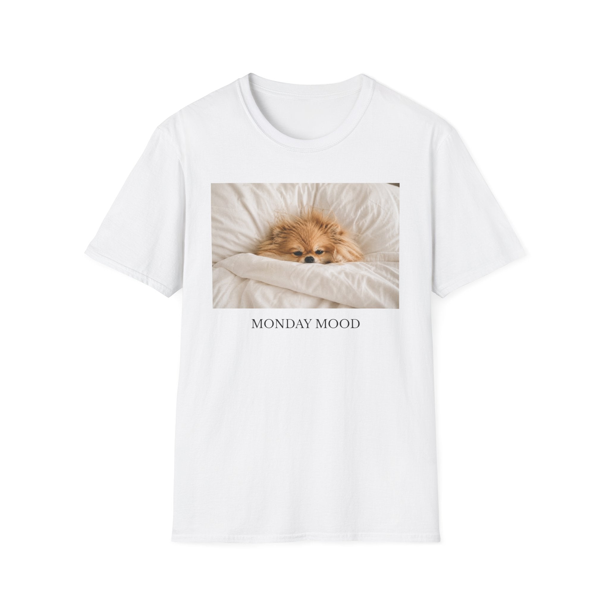 Monday Mood Pomeranian Shirt | Funny Dog Lover Unisex T-Shirt | Cozy Pom Tee
