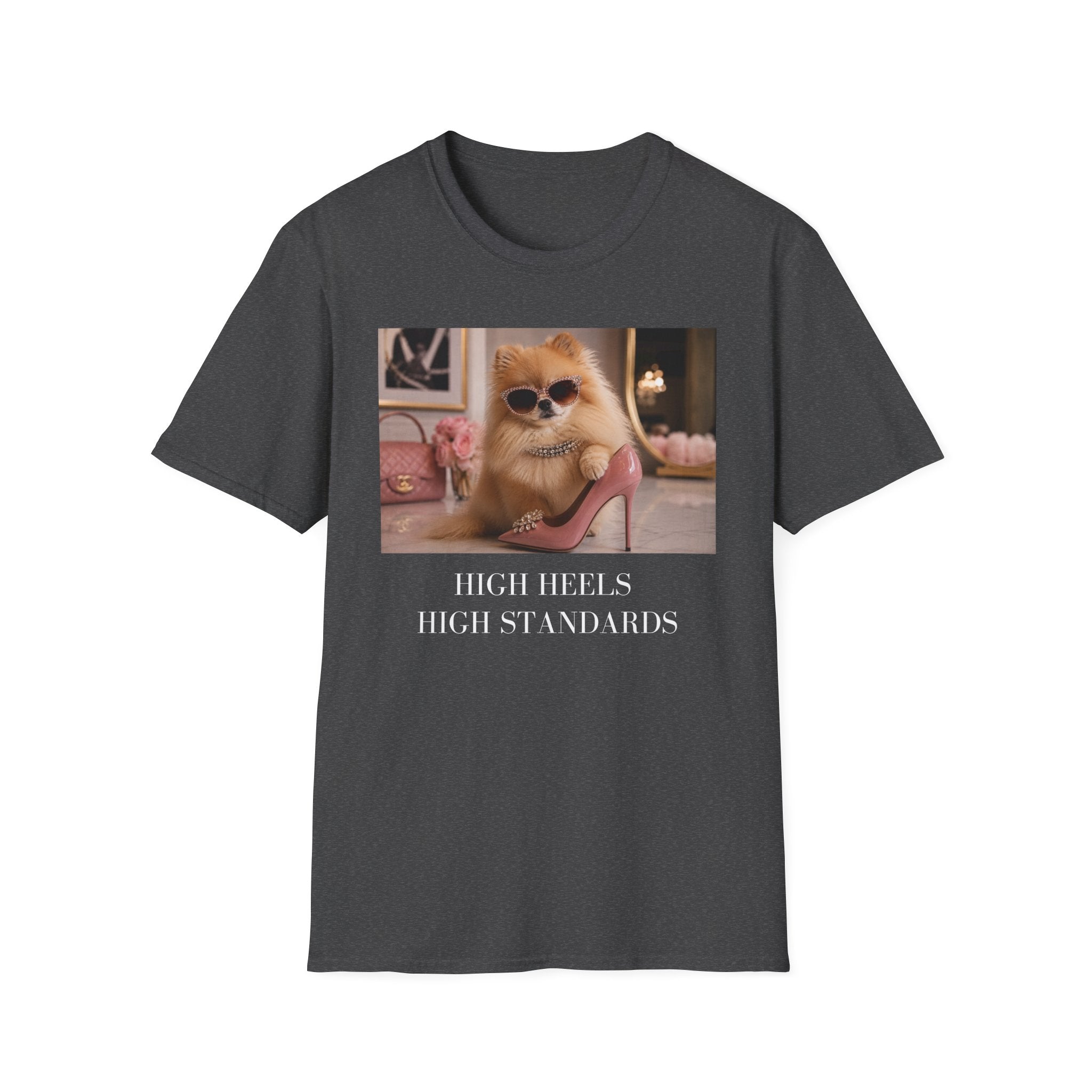 Pomeranian Shirt | High Heels High Standards Dog Mom Tee