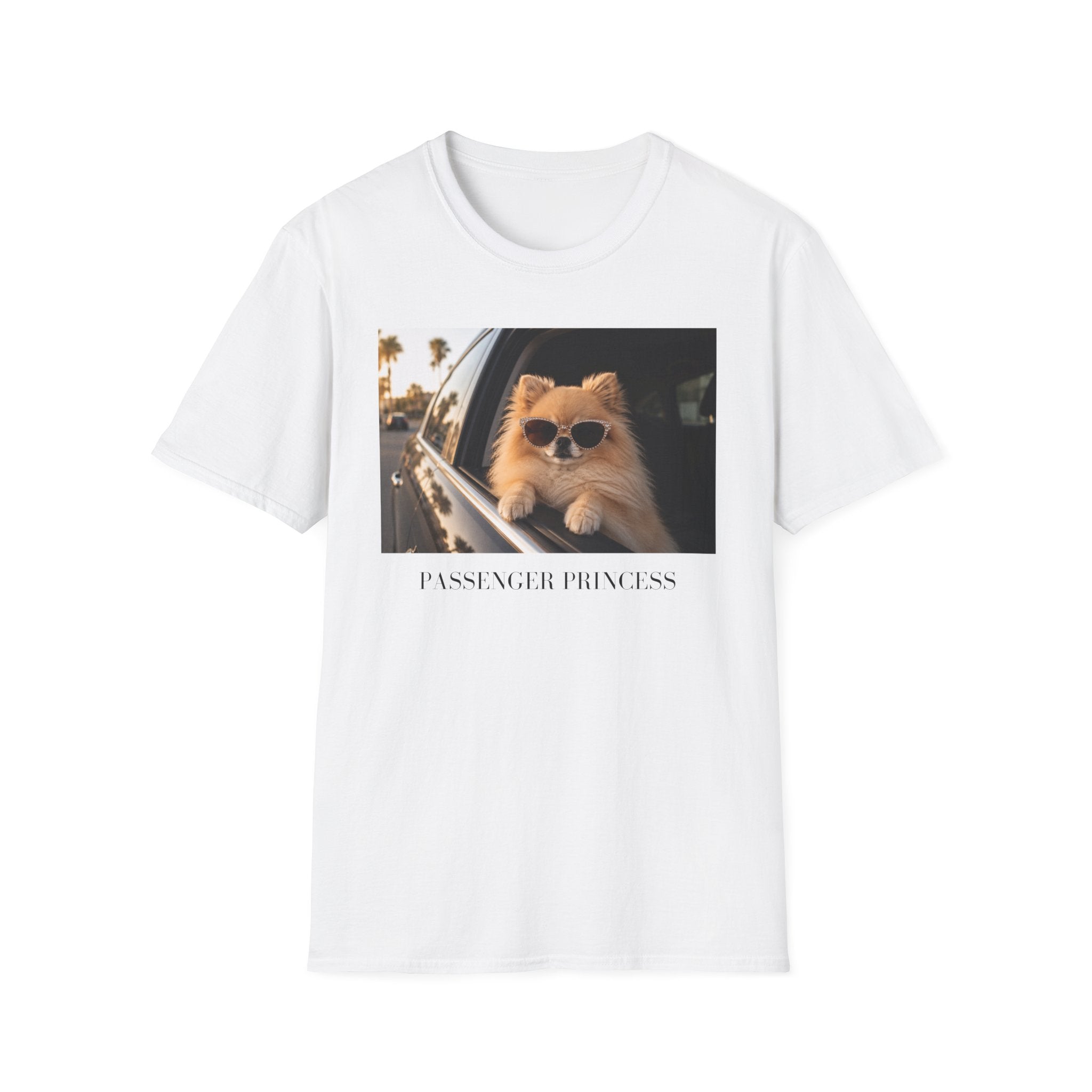 Passenger Princess Pomeranian Shirt | Dog Lover Road Trip Tee