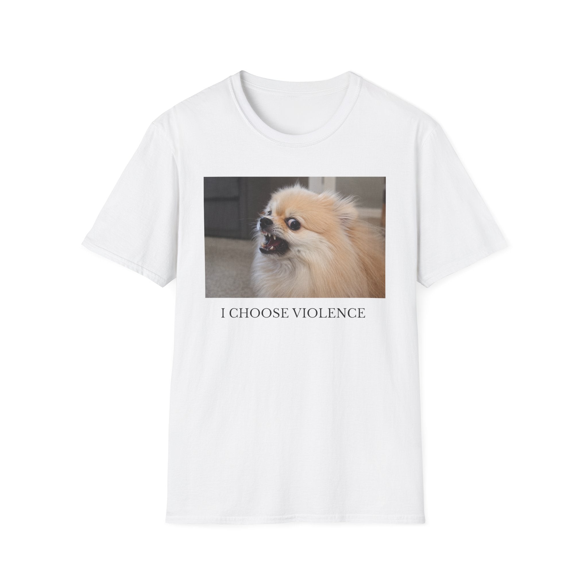 I Choose Violence Pomeranian Shirt, Funny Angry Dog T-Shirt, Cute Pomeranian Gift, Dog Mom Tee, Sassy Pet Lover Shirt