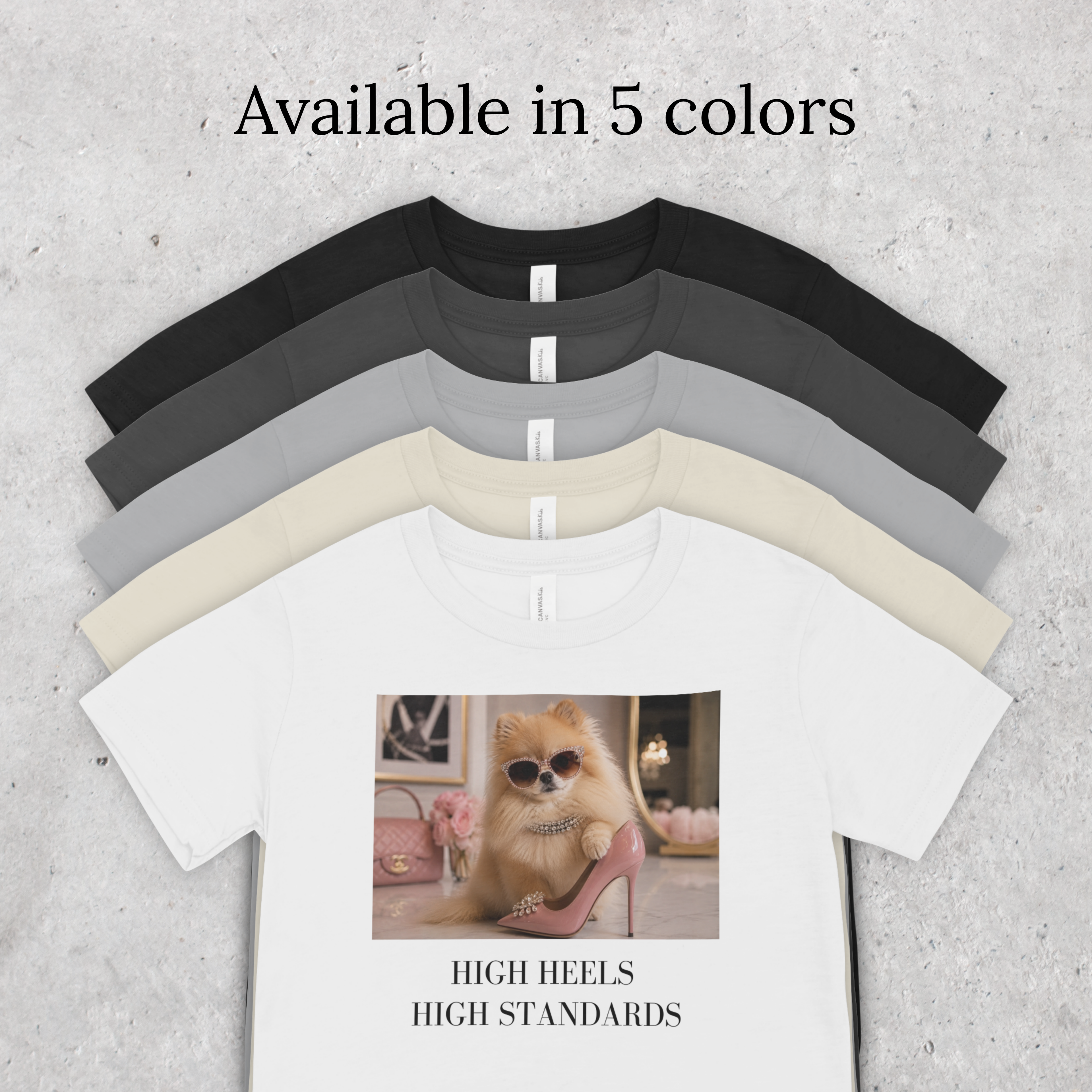 Pomeranian Shirt | High Heels High Standards Dog Mom Tee