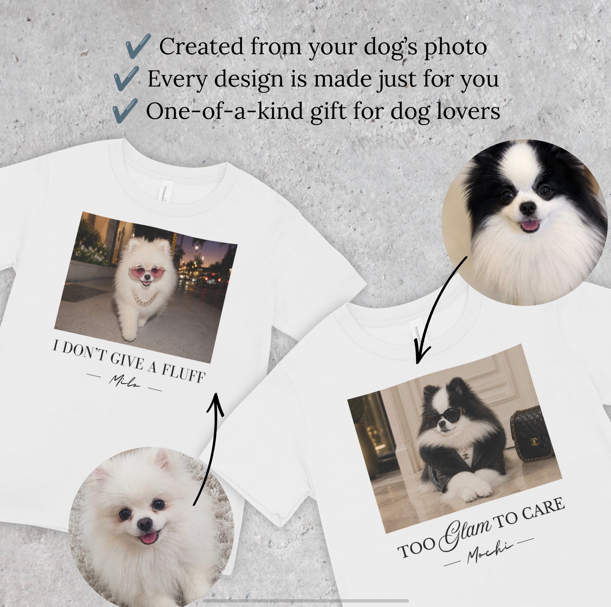 Custom Pomeranian T-Shirt | Dog’s photo & name