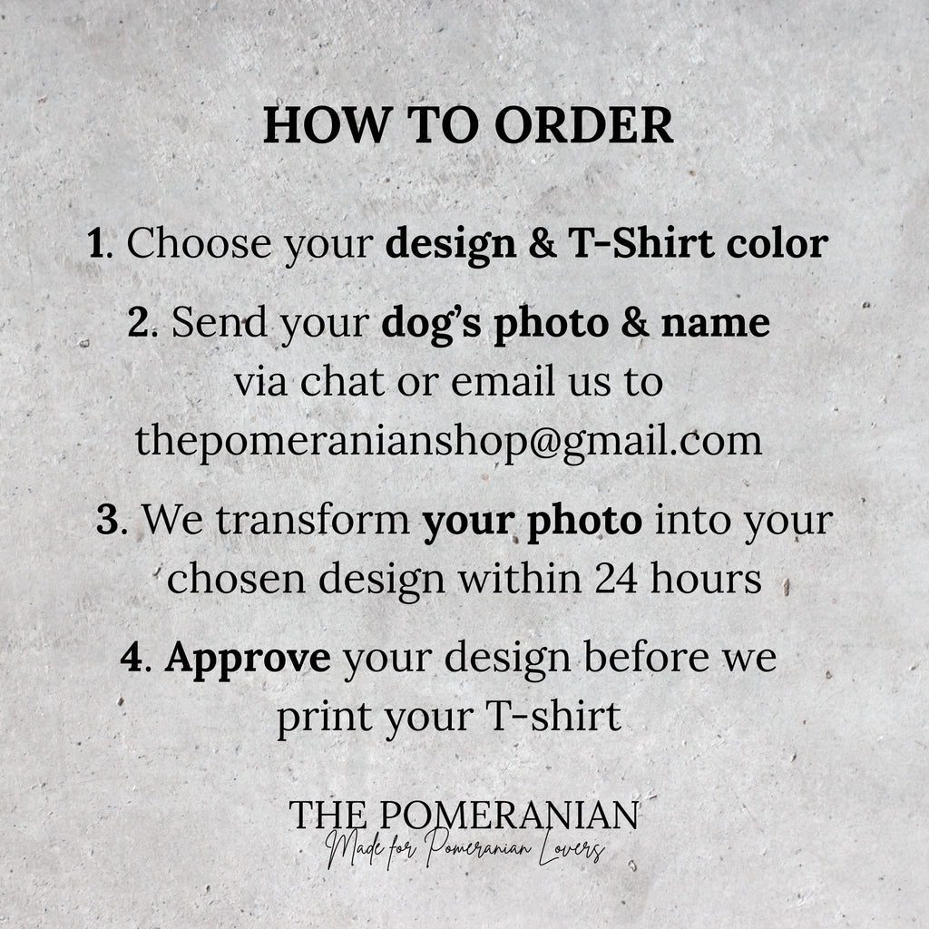 Custom Pomeranian T-Shirt | Dog’s photo & name