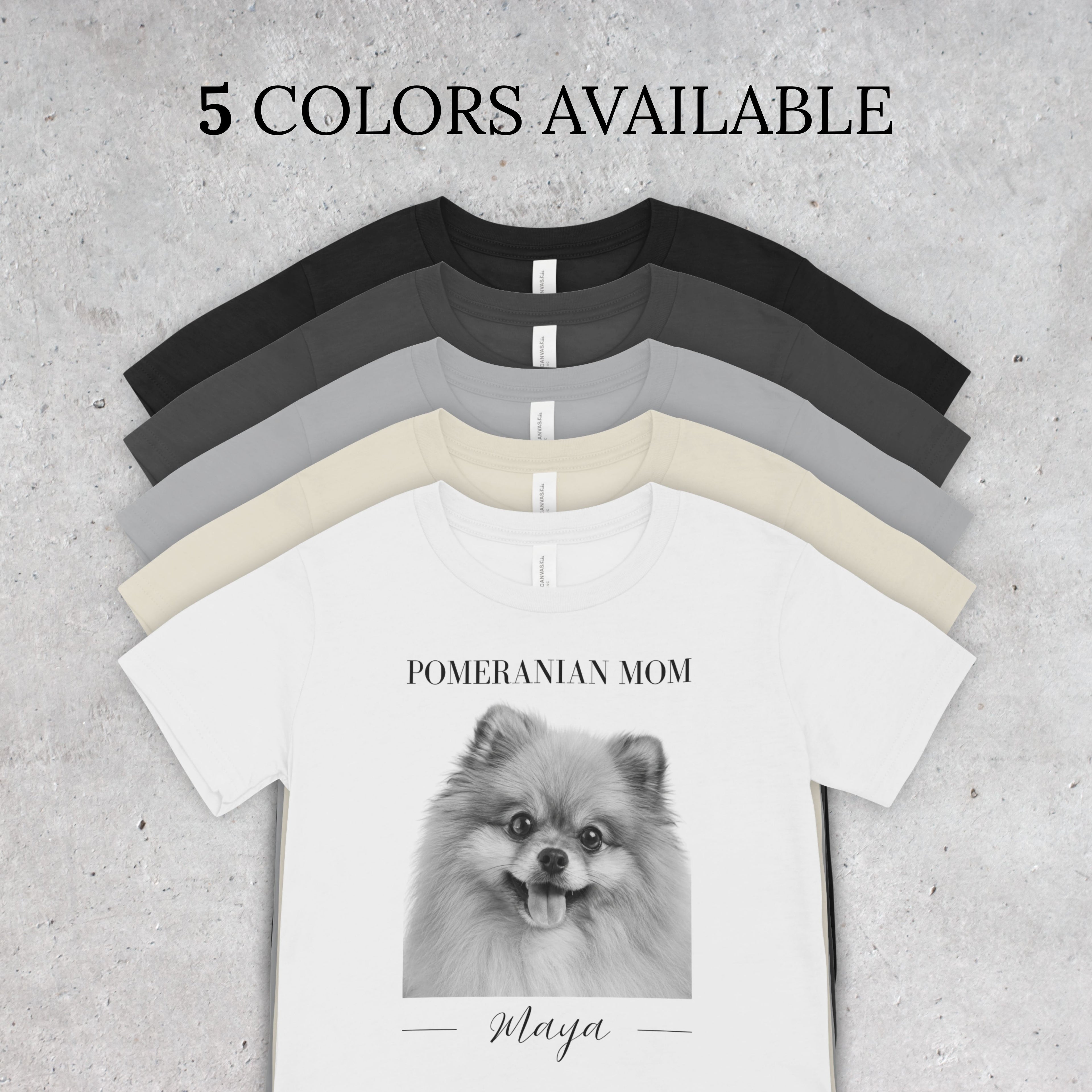 Custom Pomeranian T-Shirt | Personalized Dog Portrait & Name | Pomeranian Mom or Dad | Gift for Pomeranian Lovers