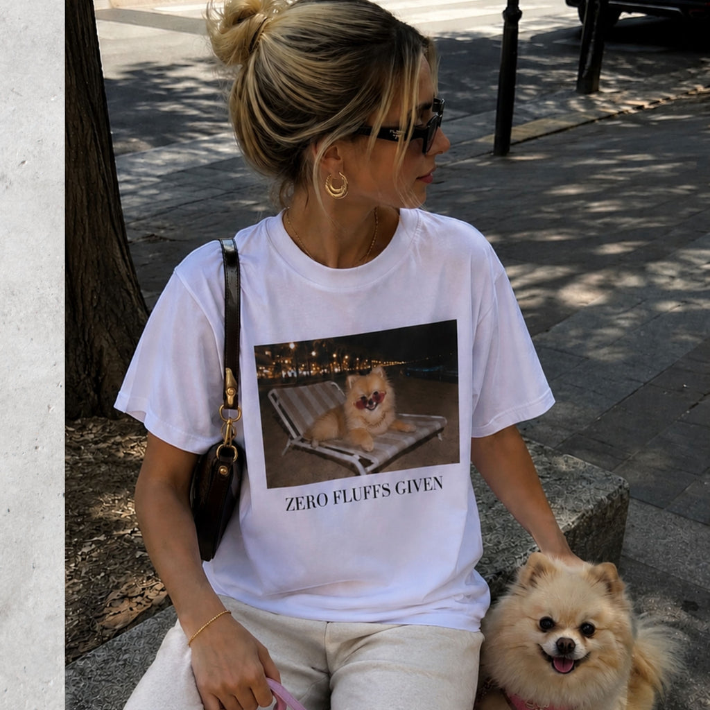 Zero Fluffs Given Pomeranian Shirt | Sassy Dog Mom Tee