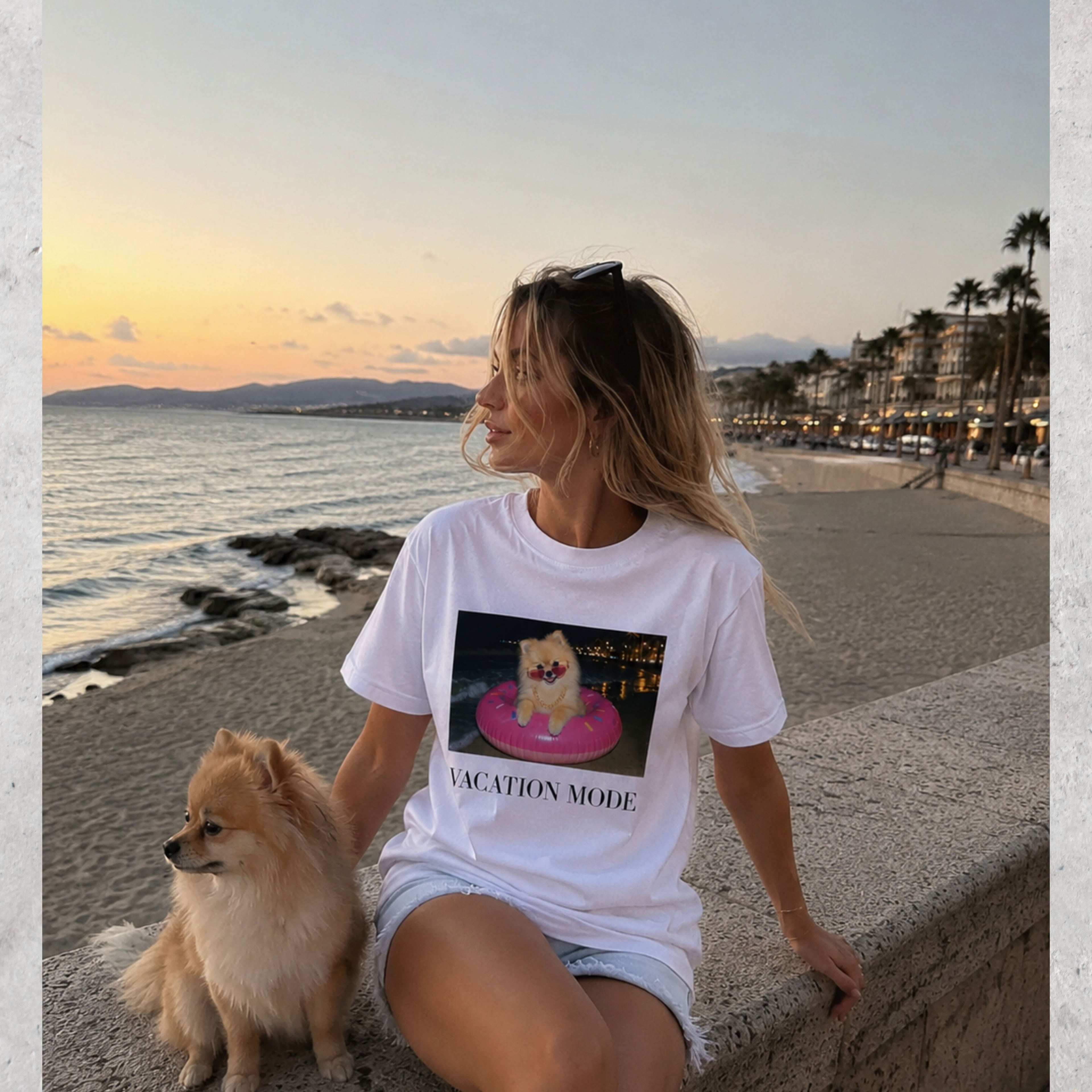 Vacation Mode Pomeranian Beach Shirt | Funny Summer Dog Tee