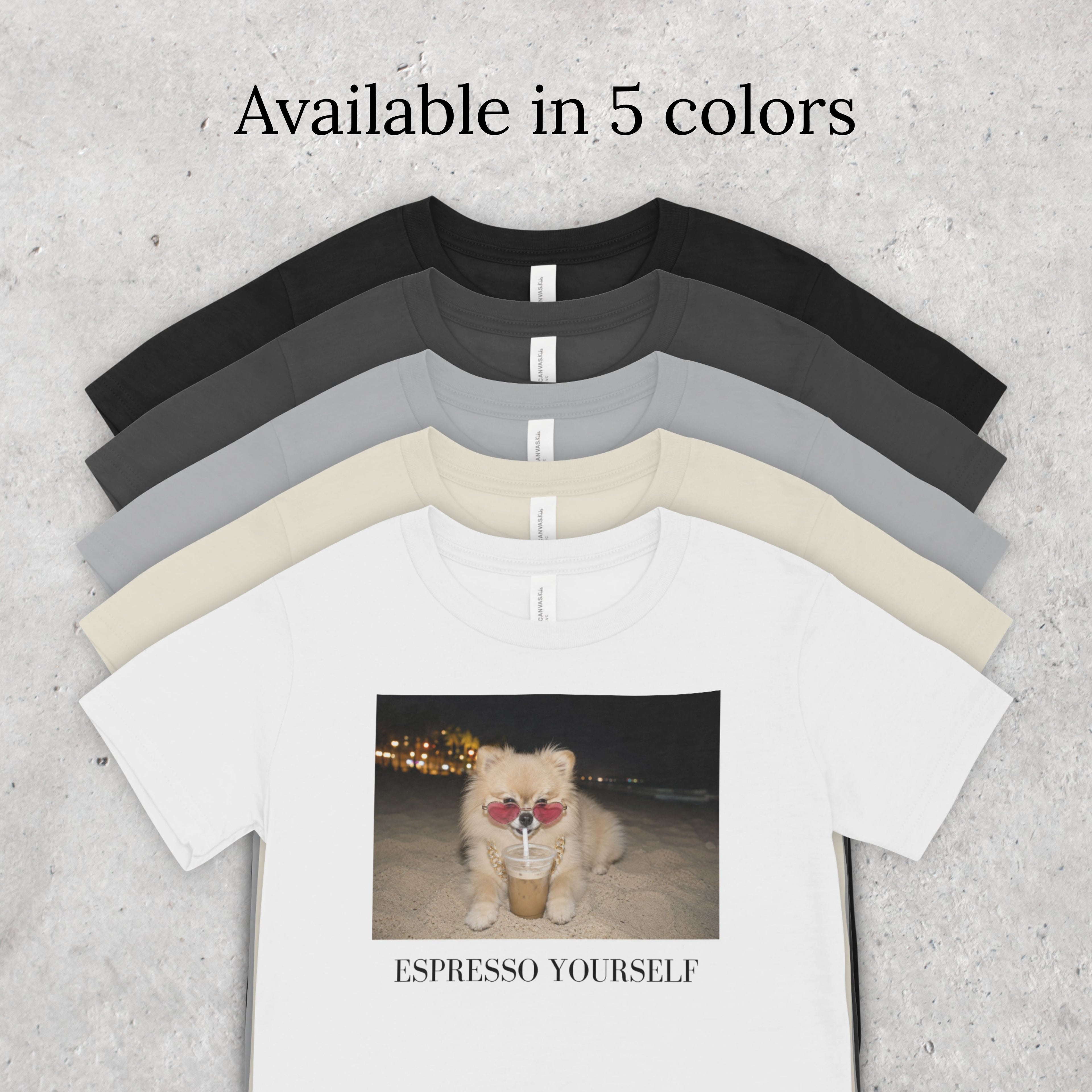 Espresso Yourself Pomeranian T-Shirt | Funny Coffee Dog Tee, Unisex Pomeranian Lover Shirt