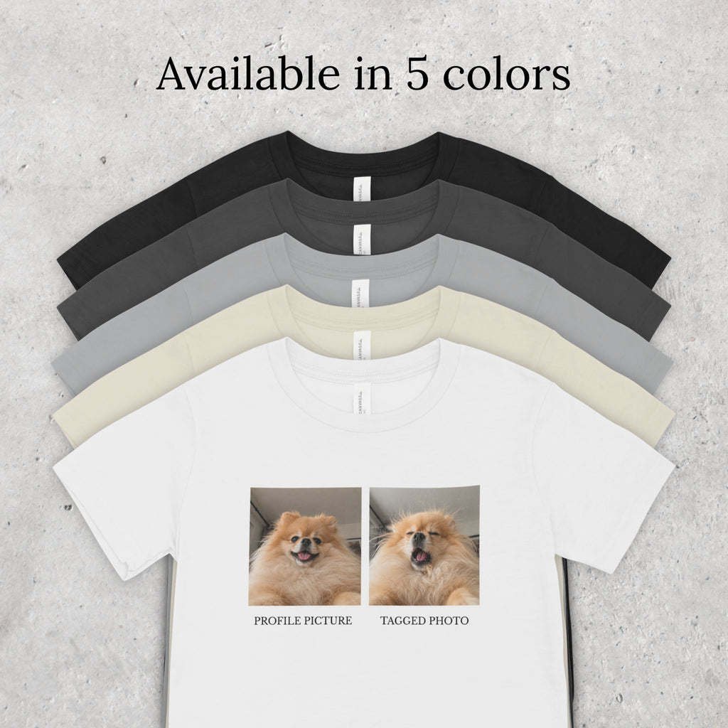 Funny Pomeranian T-Shirt | Profile vs Tagged Photo Dog Meme Tee