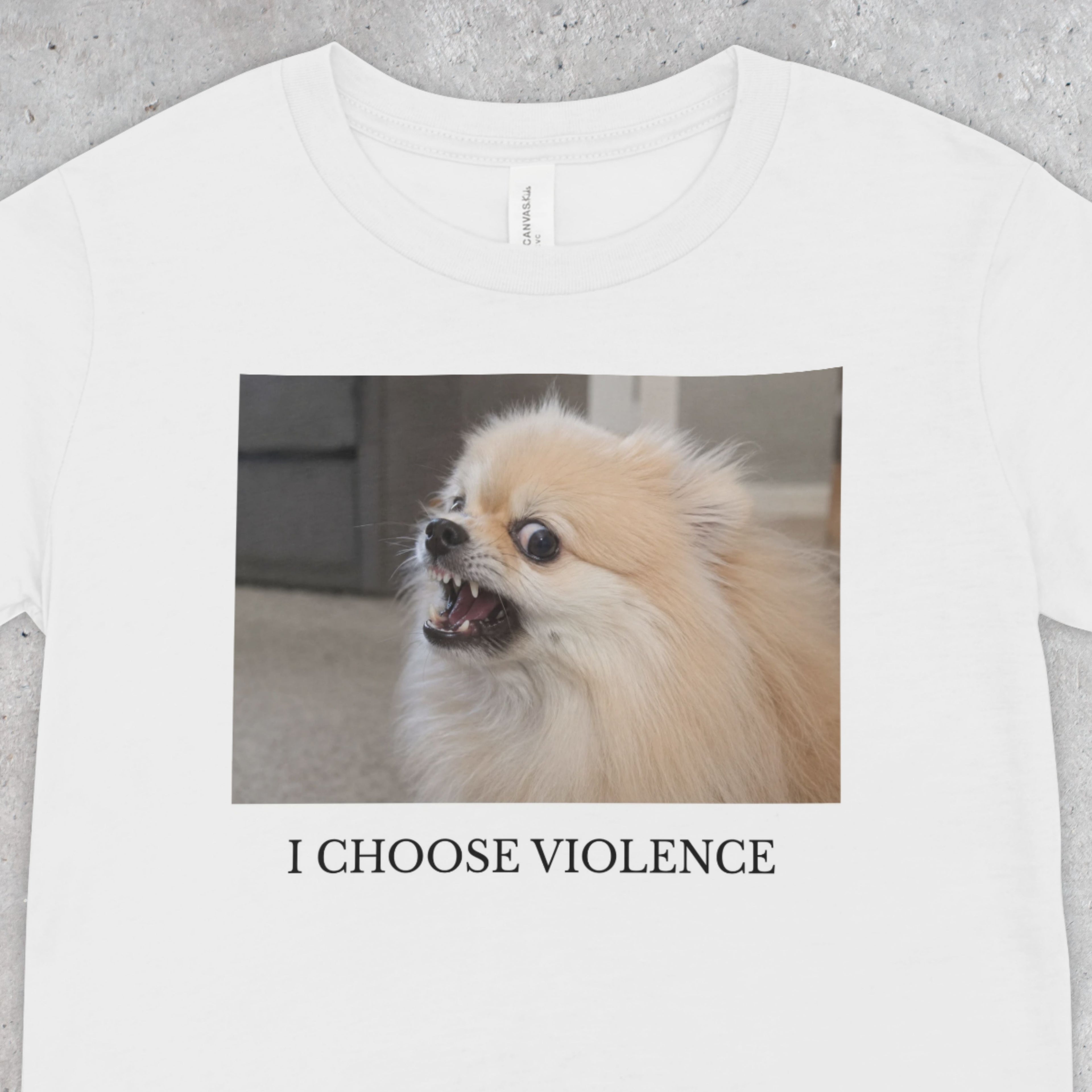 I Choose Violence Pomeranian Shirt, Funny Angry Dog T-Shirt, Cute Pomeranian Gift, Dog Mom Tee, Sassy Pet Lover Shirt