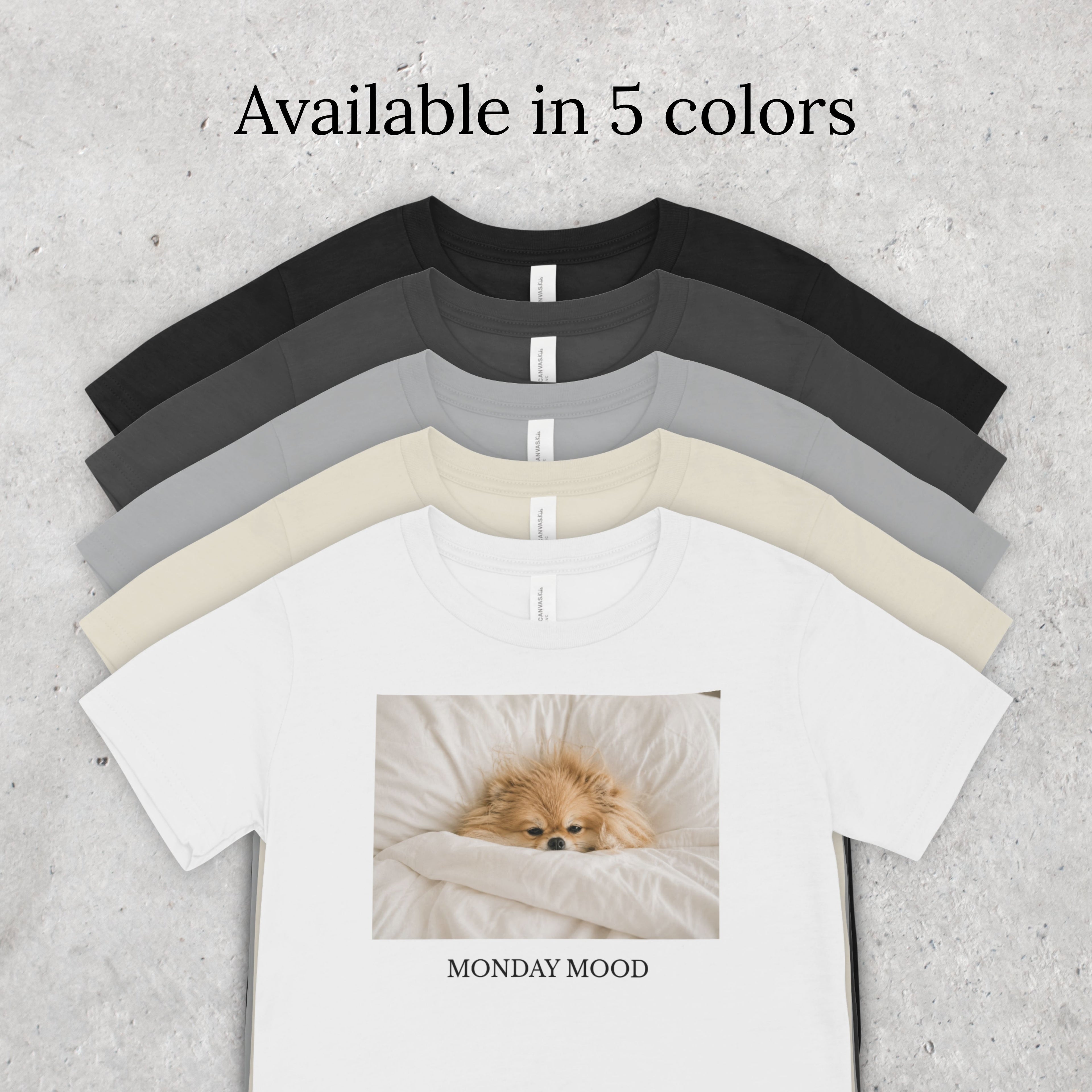 Monday Mood Pomeranian Shirt | Funny Dog Lover Unisex T-Shirt | Cozy Pom Tee