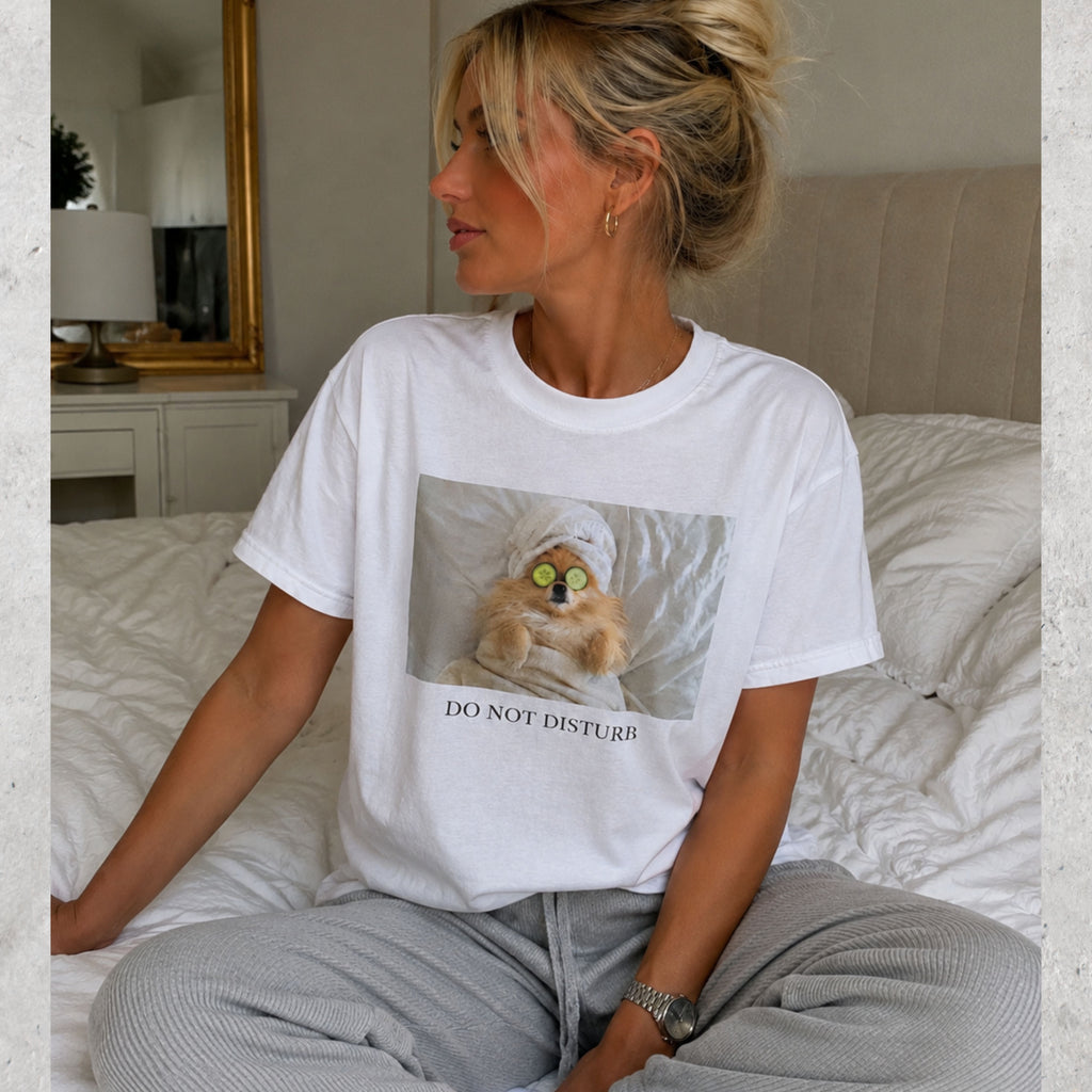 Do Not Disturb Pomeranian Shirt | Funny Dog Lover Unisex T-Shirt | Self Care Gift