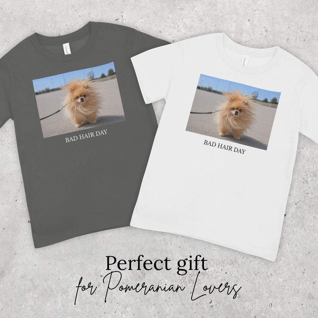 Bad Hair Day Pomeranian Shirt | Funny Dog Lover Unisex Tee