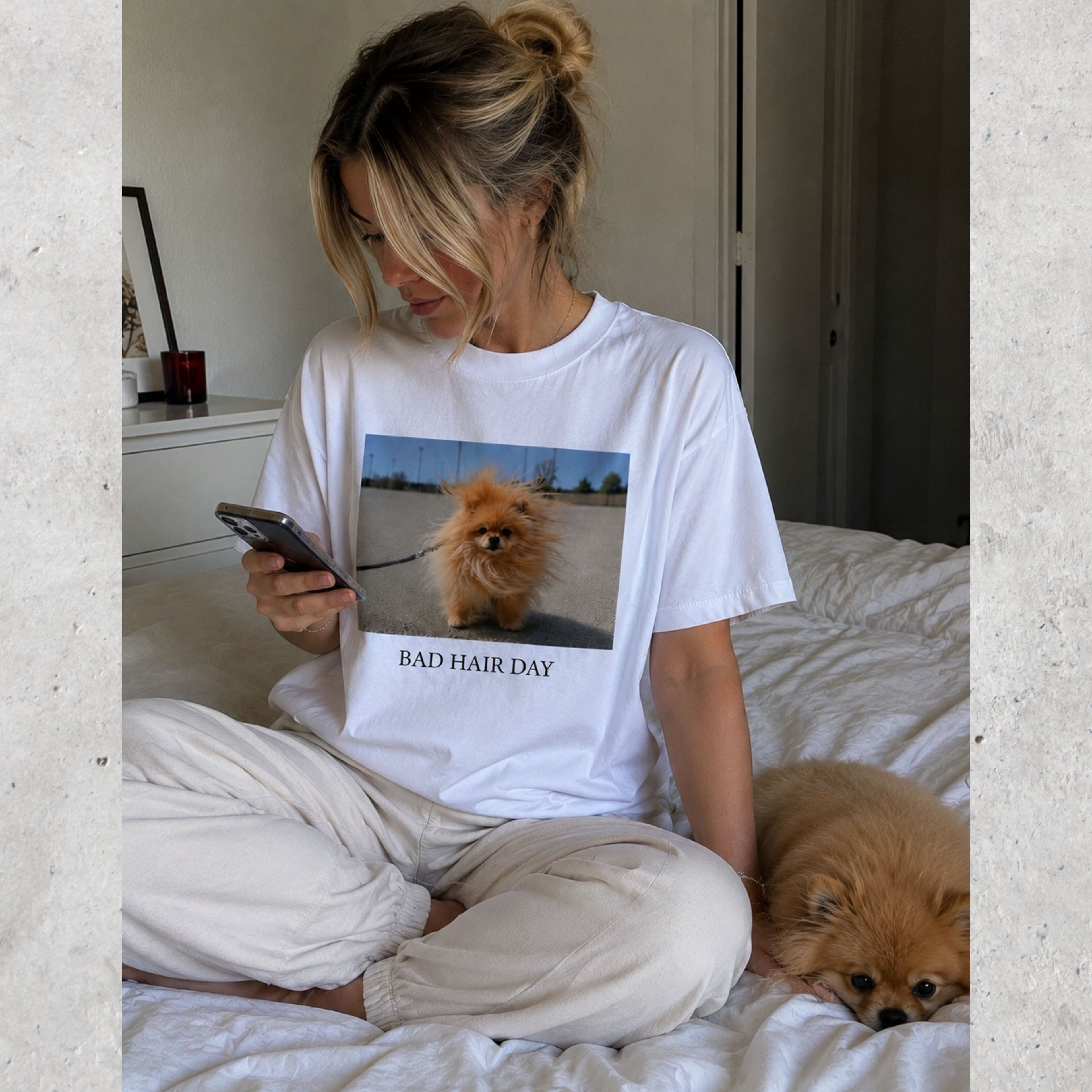 Bad Hair Day Pomeranian Shirt | Funny Dog Lover Unisex Tee