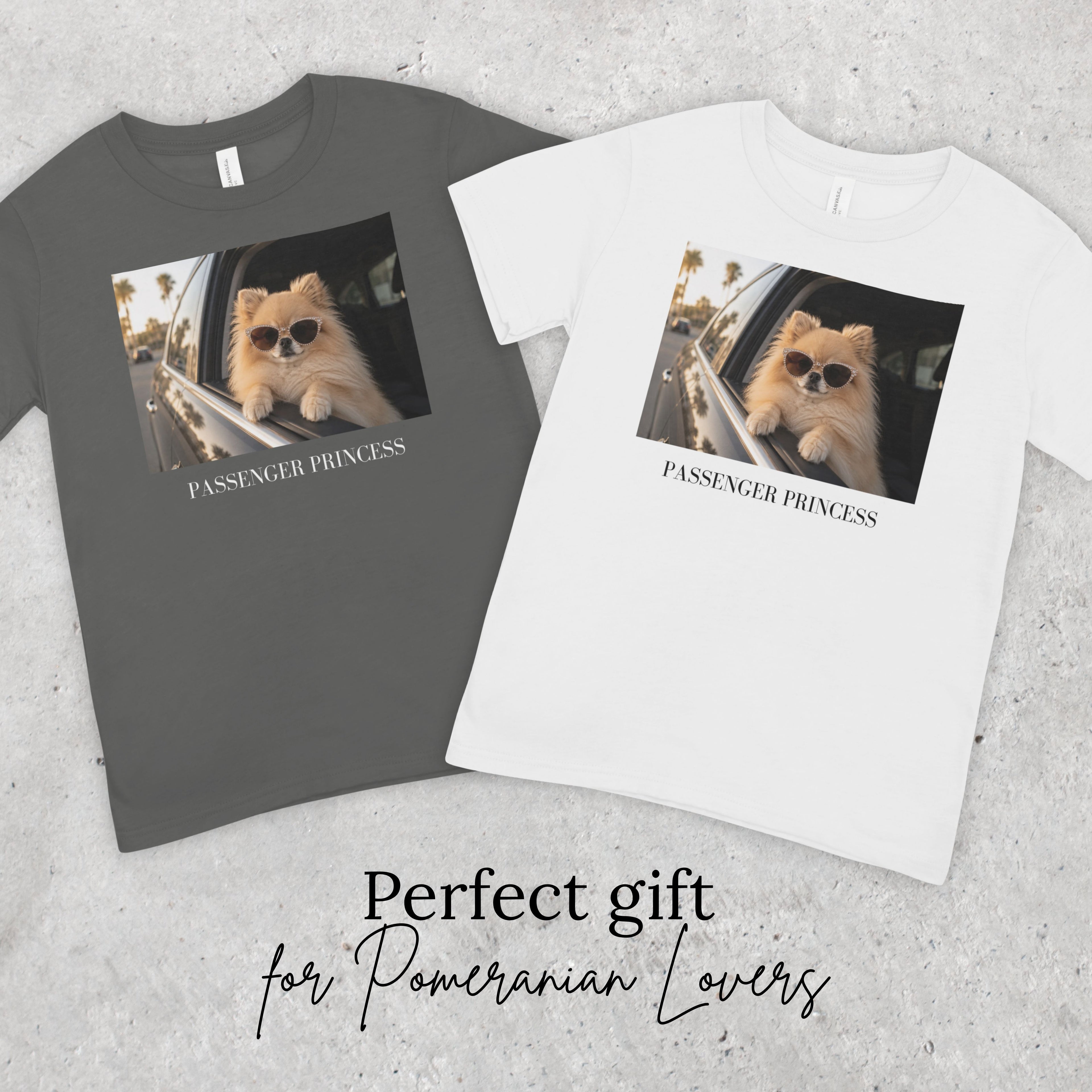 Passenger Princess Pomeranian Shirt | Dog Lover Road Trip Tee