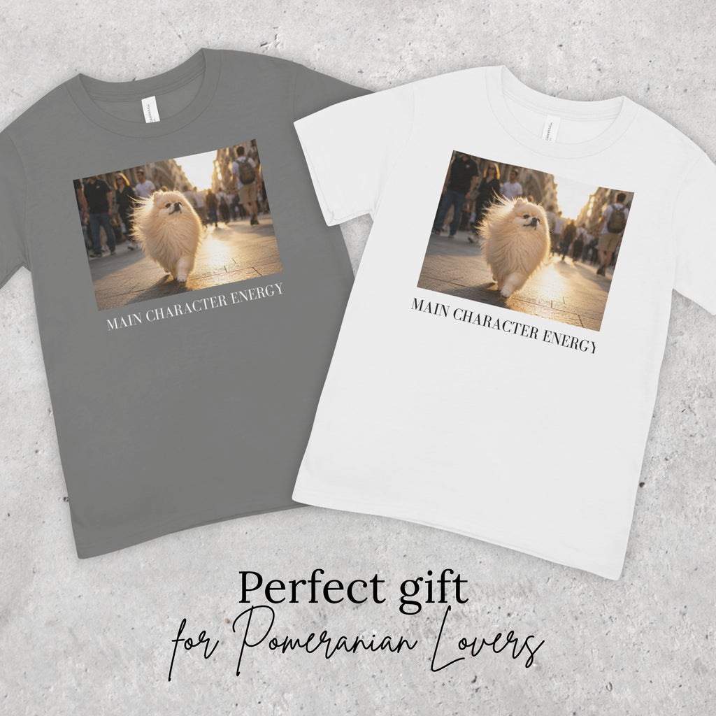 Main Character Energy | Pomeranian Dog Lover Tee