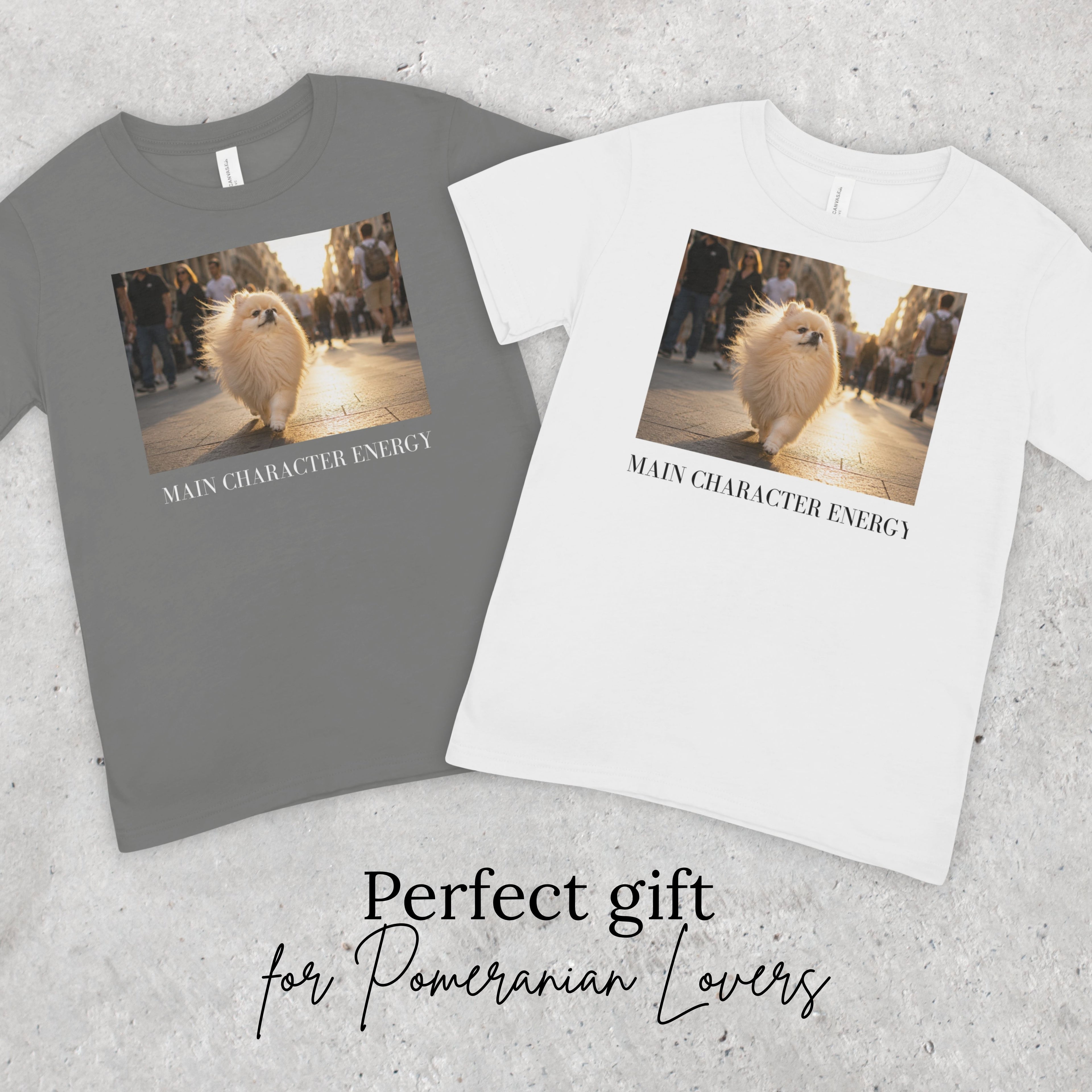 Main Character Energy | Pomeranian Dog Lover Tee