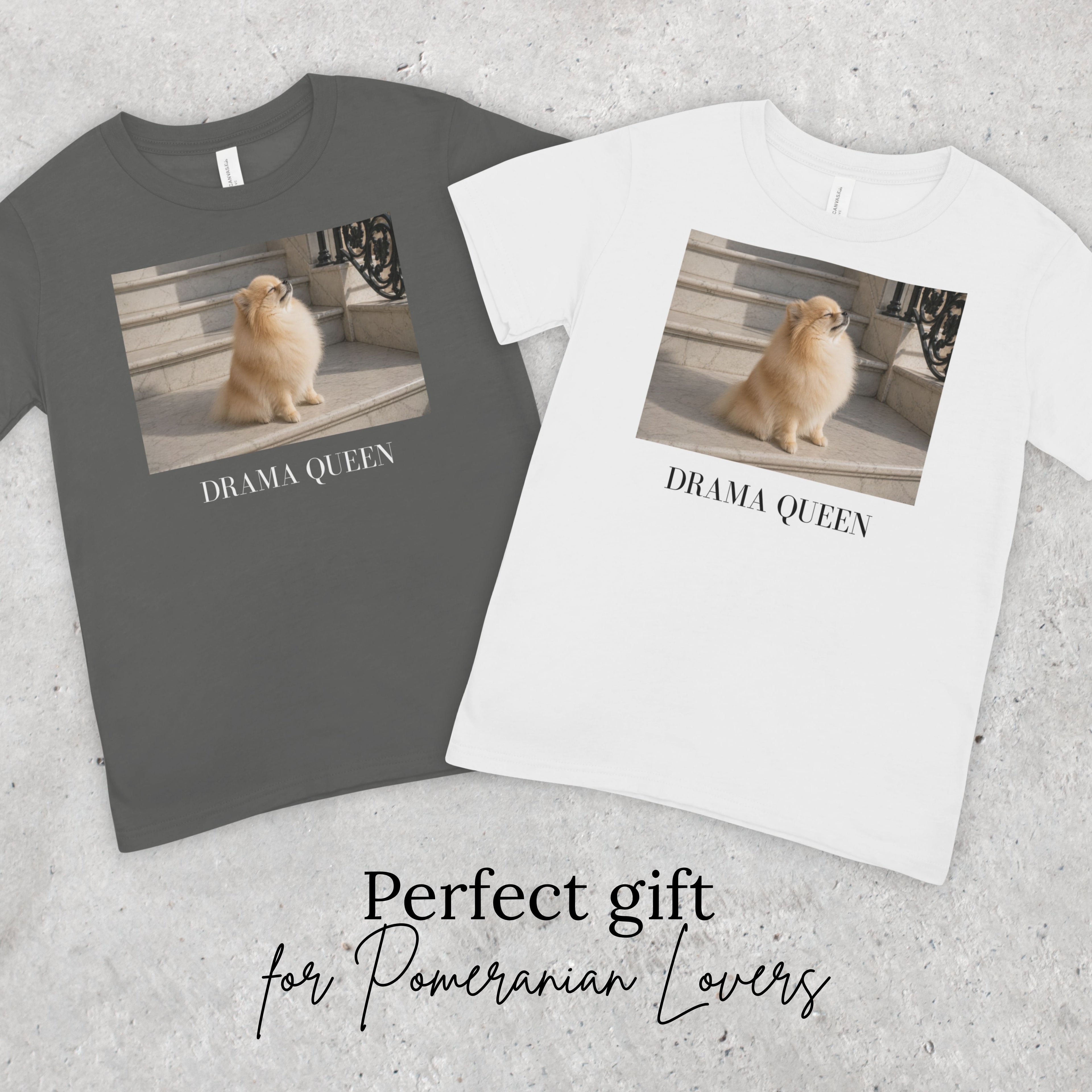 Drama Queen  Pomeranian Shirt | Funny Dog Mom Tee, Pet Lover Gift