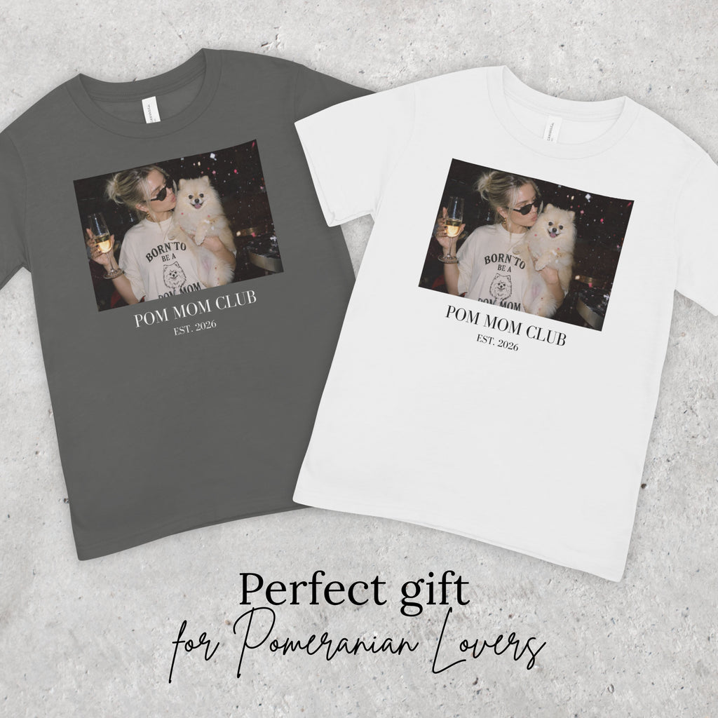 Pom Mom Club Shirt, Dog Mom Gift, Y2K Pomeranian Graphic Tee