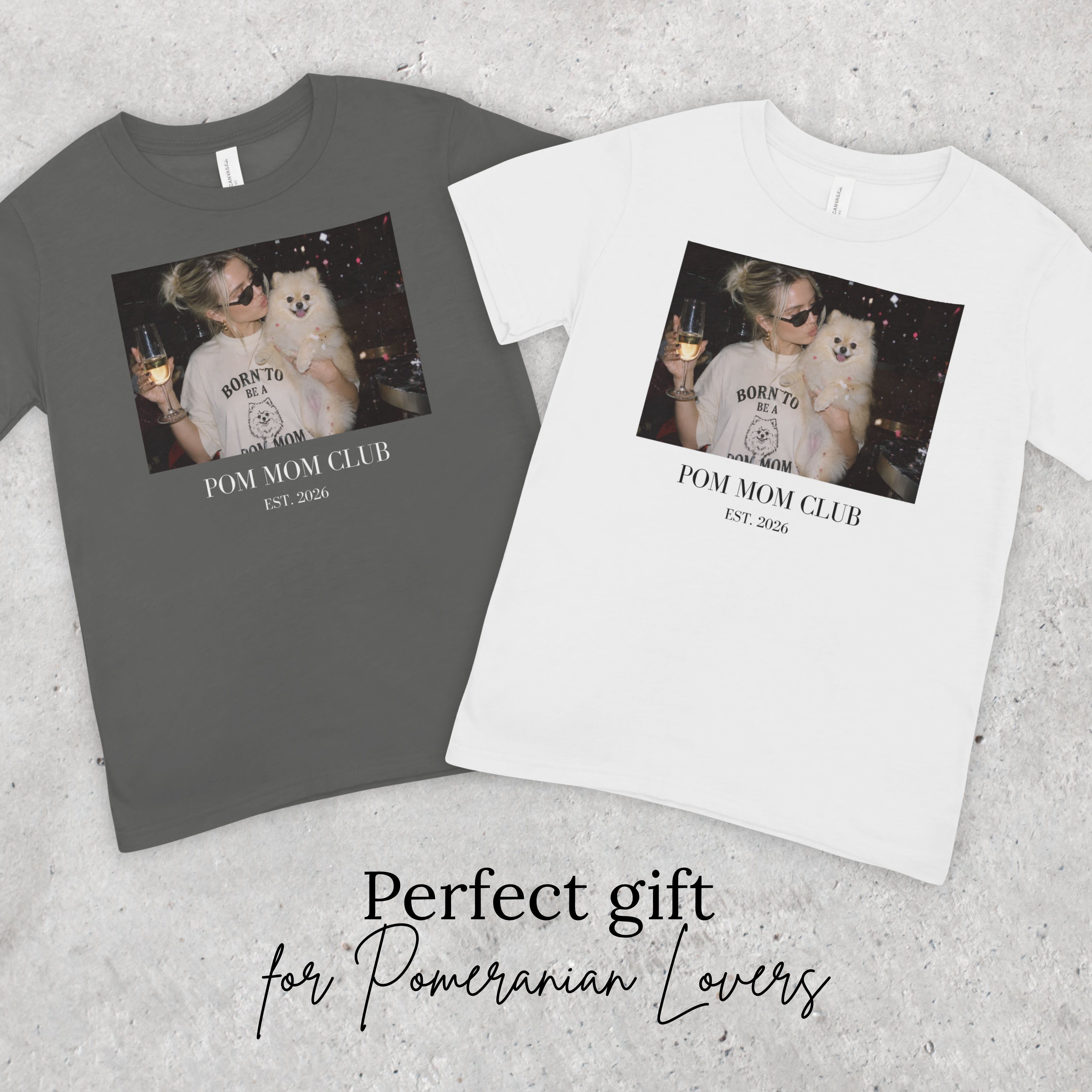 Pom Mom Club Shirt, Dog Mom Gift, Y2K Pomeranian Graphic Tee