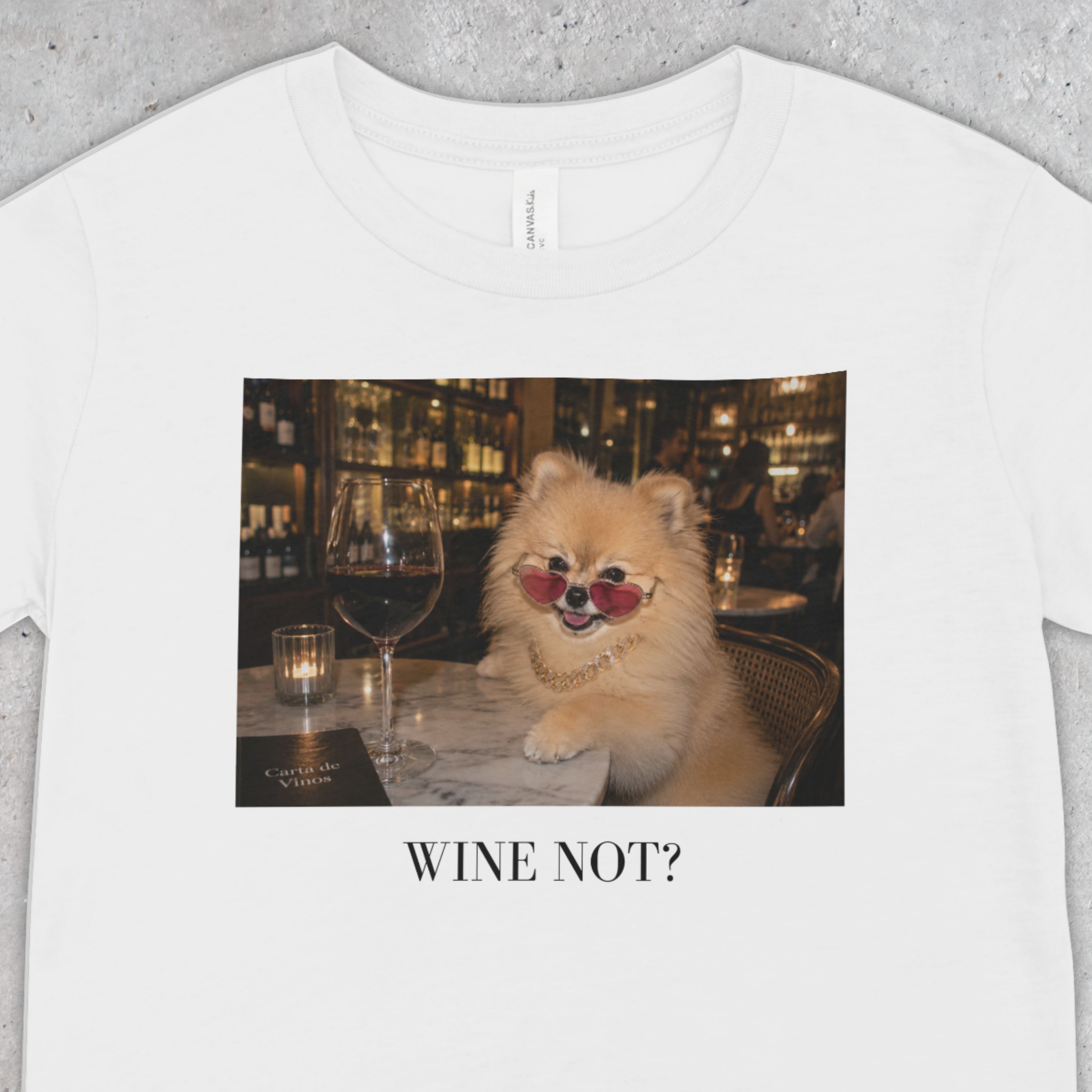 Wine Not? Pomeranian T-Shirt | Funny Dog Lover Tee